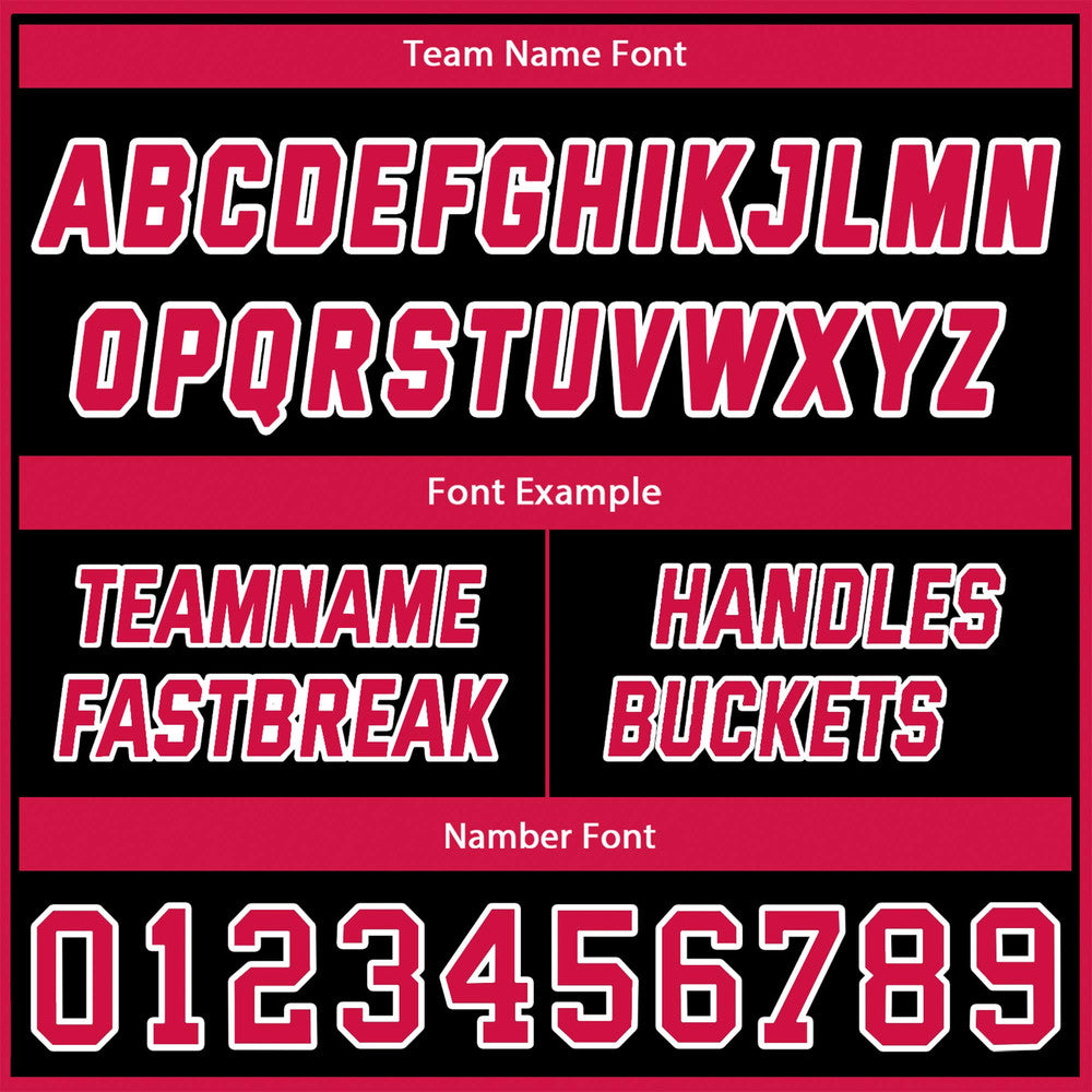 Custom Basketball Jersey Home & Away Set | Personalized Black & Red Team Uniform