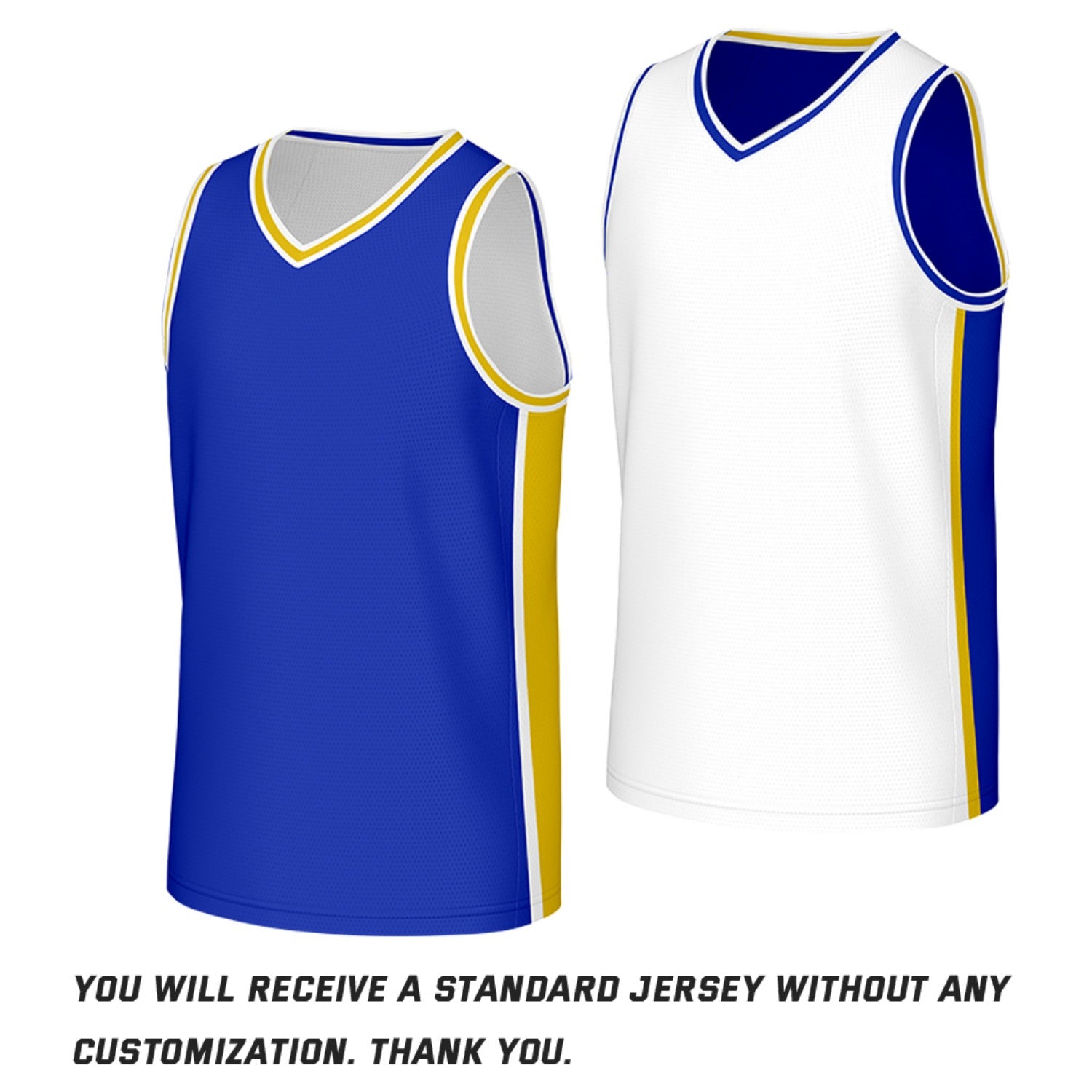 Custom Blue & White Reversible Basketball Jersey | Personalized Team Jerseys with Name Number Logo