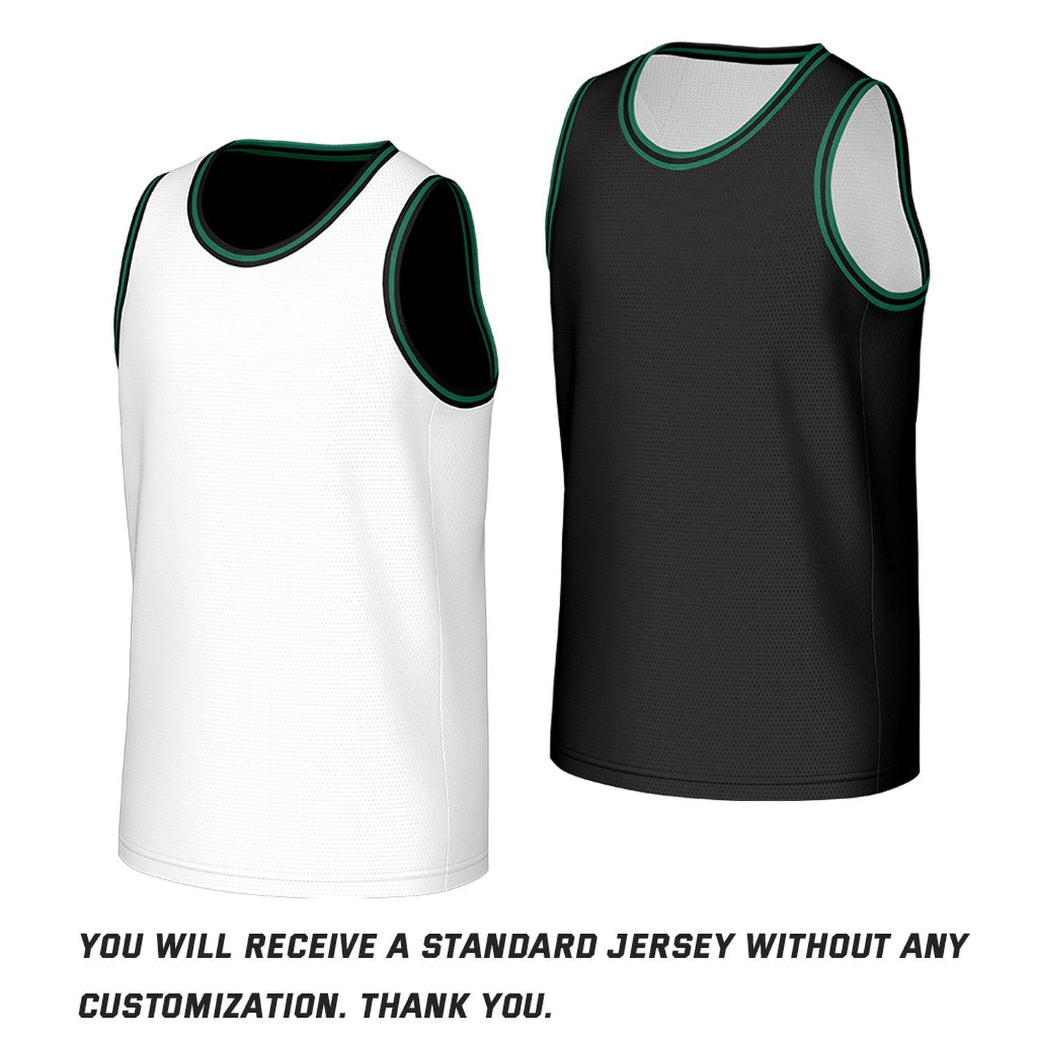 Custom Classic Double Trim Reversible Basketball Jersey White & Black Mesh Team Uniform for Adult Youth