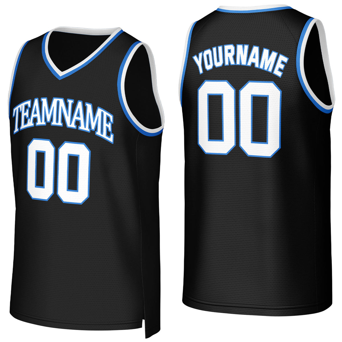 Custom black basketball jersey with logo, personalized name &amp; number, team uniform for men women youth game practice - Vosoli