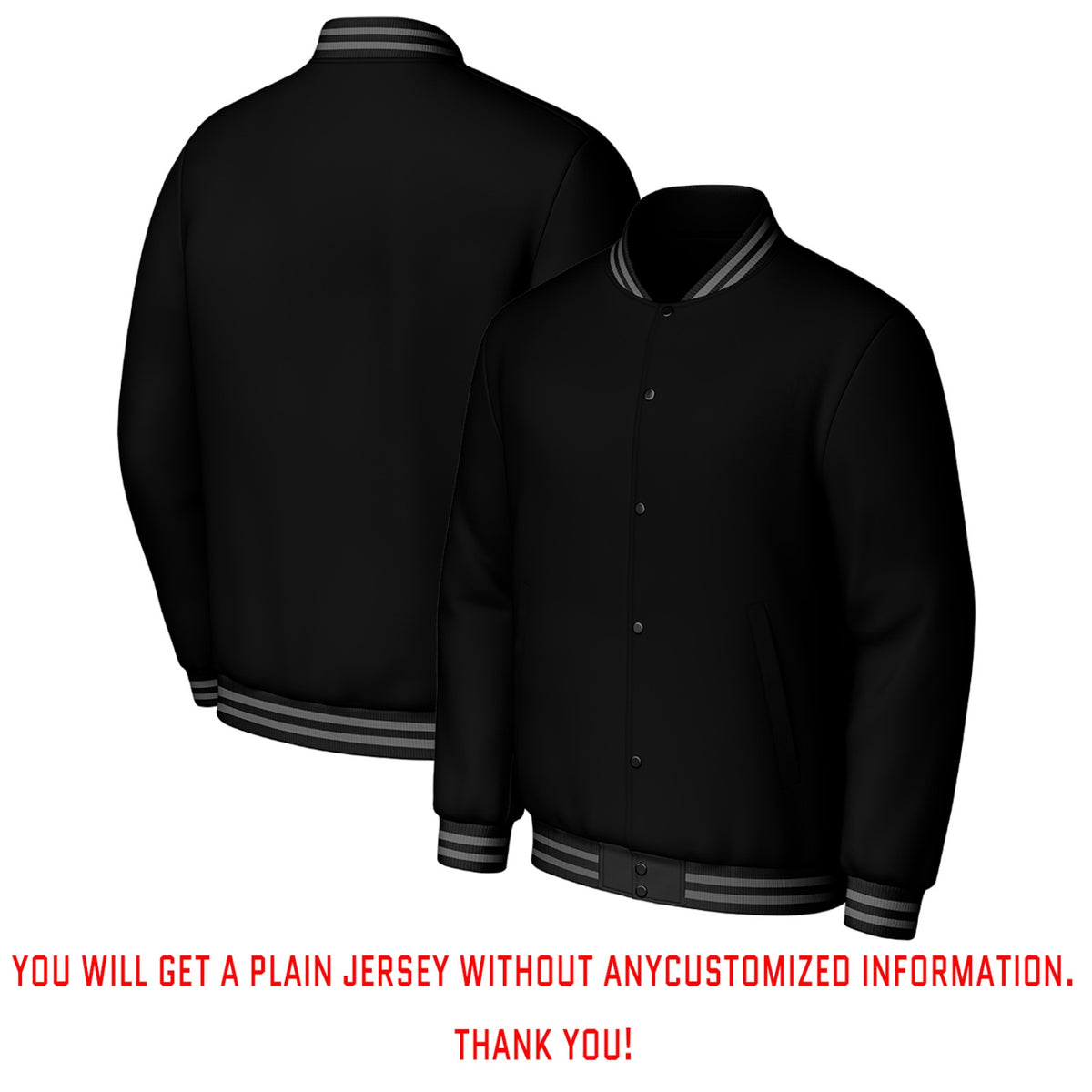 Custom Black Varsity Baseball Jacket | Personalized Letterman Baseball Bomber for Adult & Youth