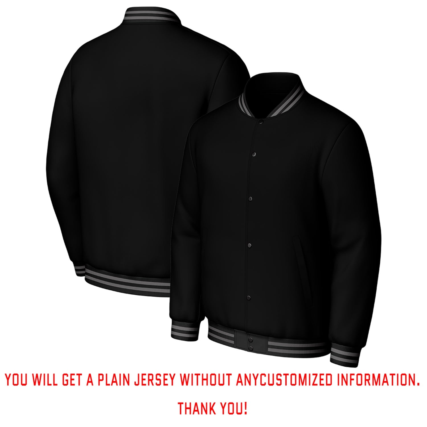 Custom Black Varsity Baseball Jacket | Personalized Letterman Baseball Bomber for Adult & Youth
