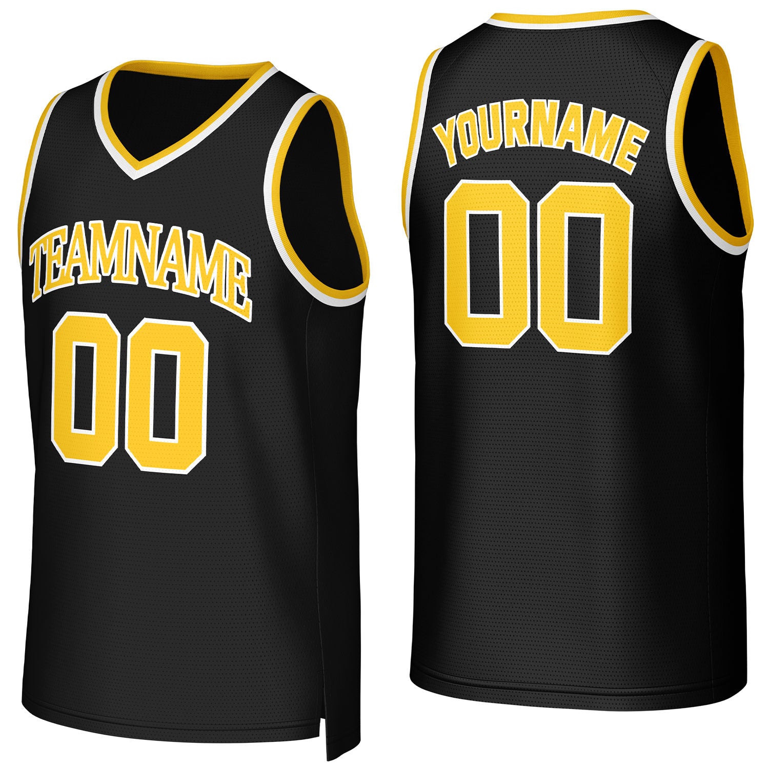 Custom black basketball jersey with logo, personalized name & number, team uniform for men women youth game practice - Vosoli