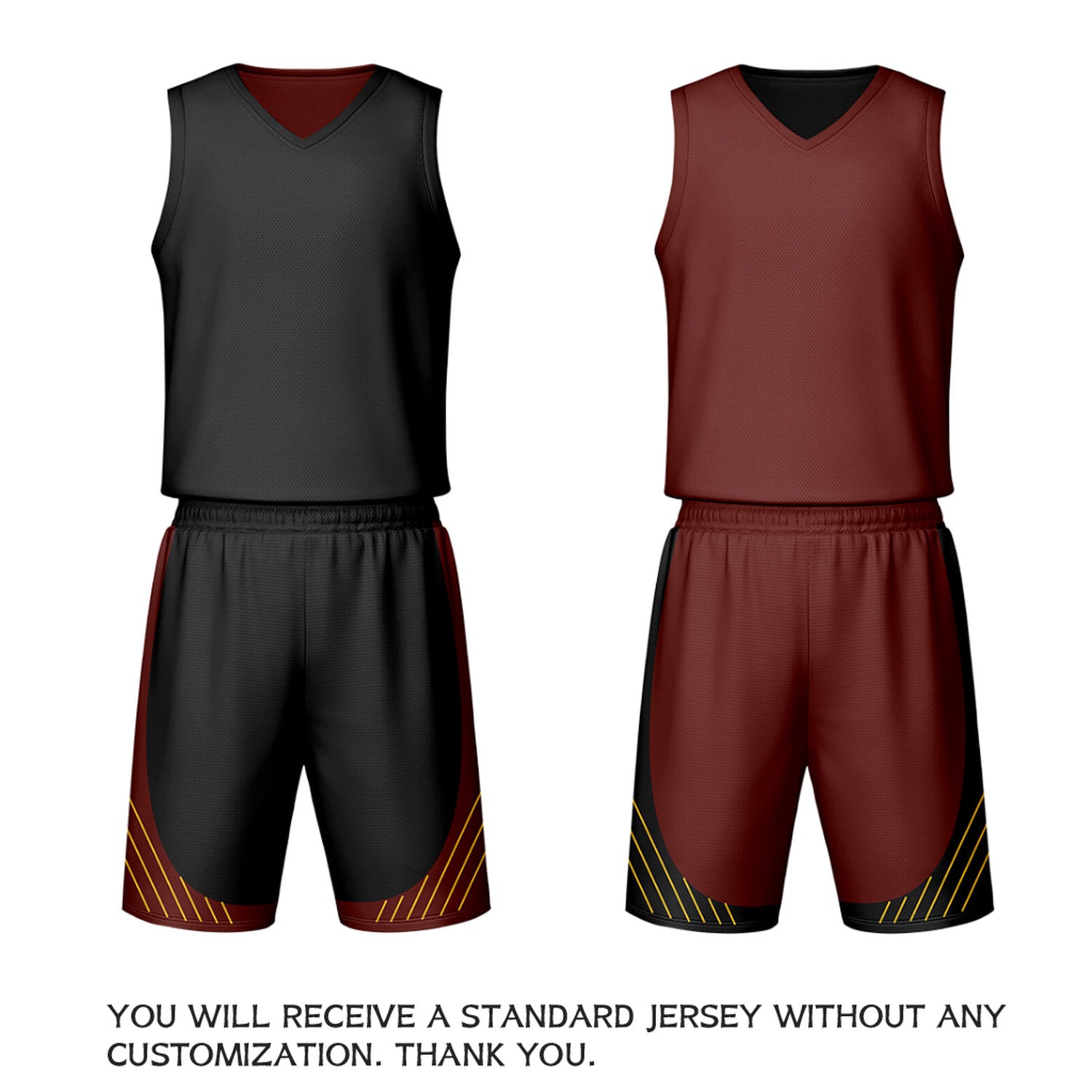 Custom Black Maroon Reversible Basketball Jersey Set | Personalized Name Number Mesh Sports Uniform