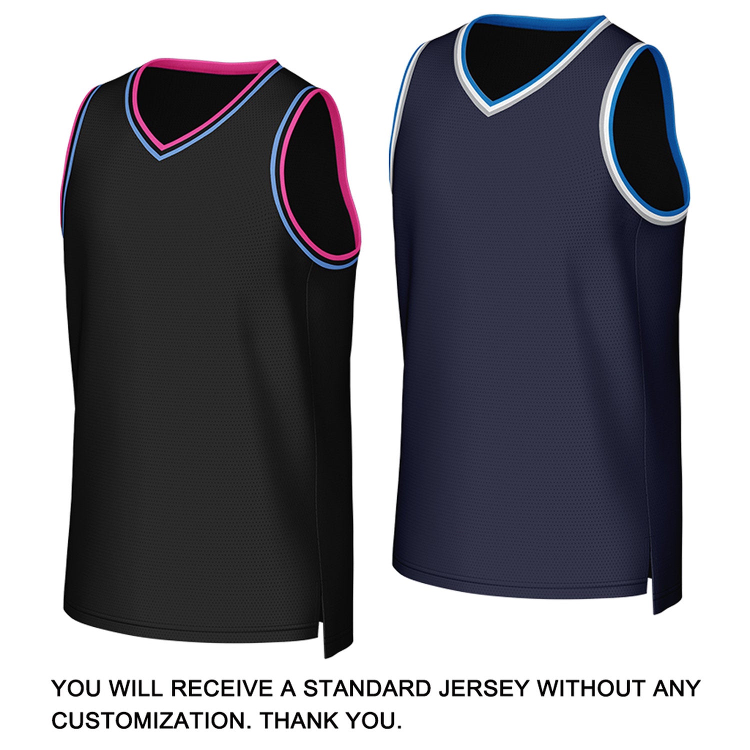 Custom Black & Navy Reversible Basketball Jersey | Personalized Team Uniform