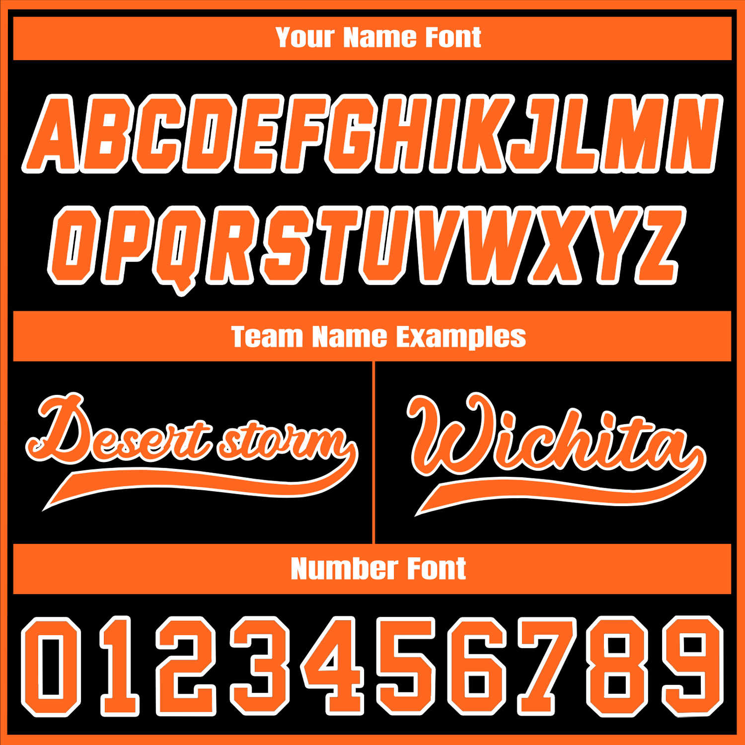 Custom Black & Orange Contrast Sleeve Varsity Baseball Jacket | Personalized Team Name & Number