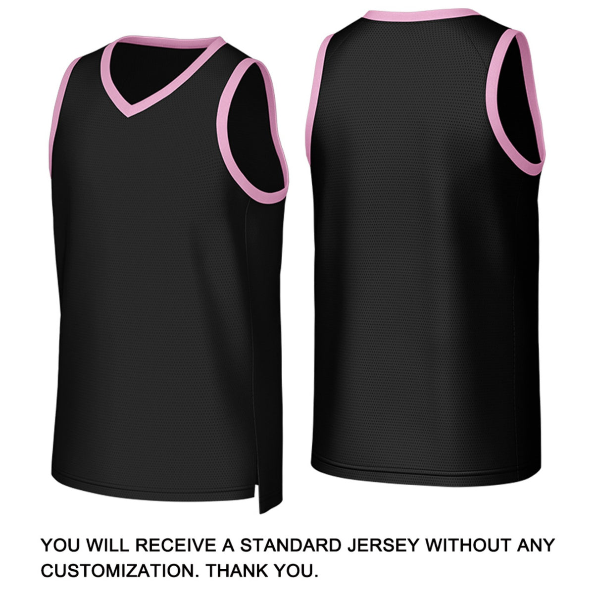 Custom Black & Pink Mesh Basketball Jersey | Personalized Name & Number Team Uniform