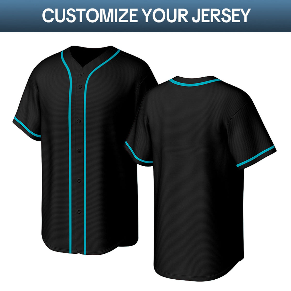 Custom Black Purple & Aqua Personalized Baseball Jersey | Team Sports Uniform | Vosoli