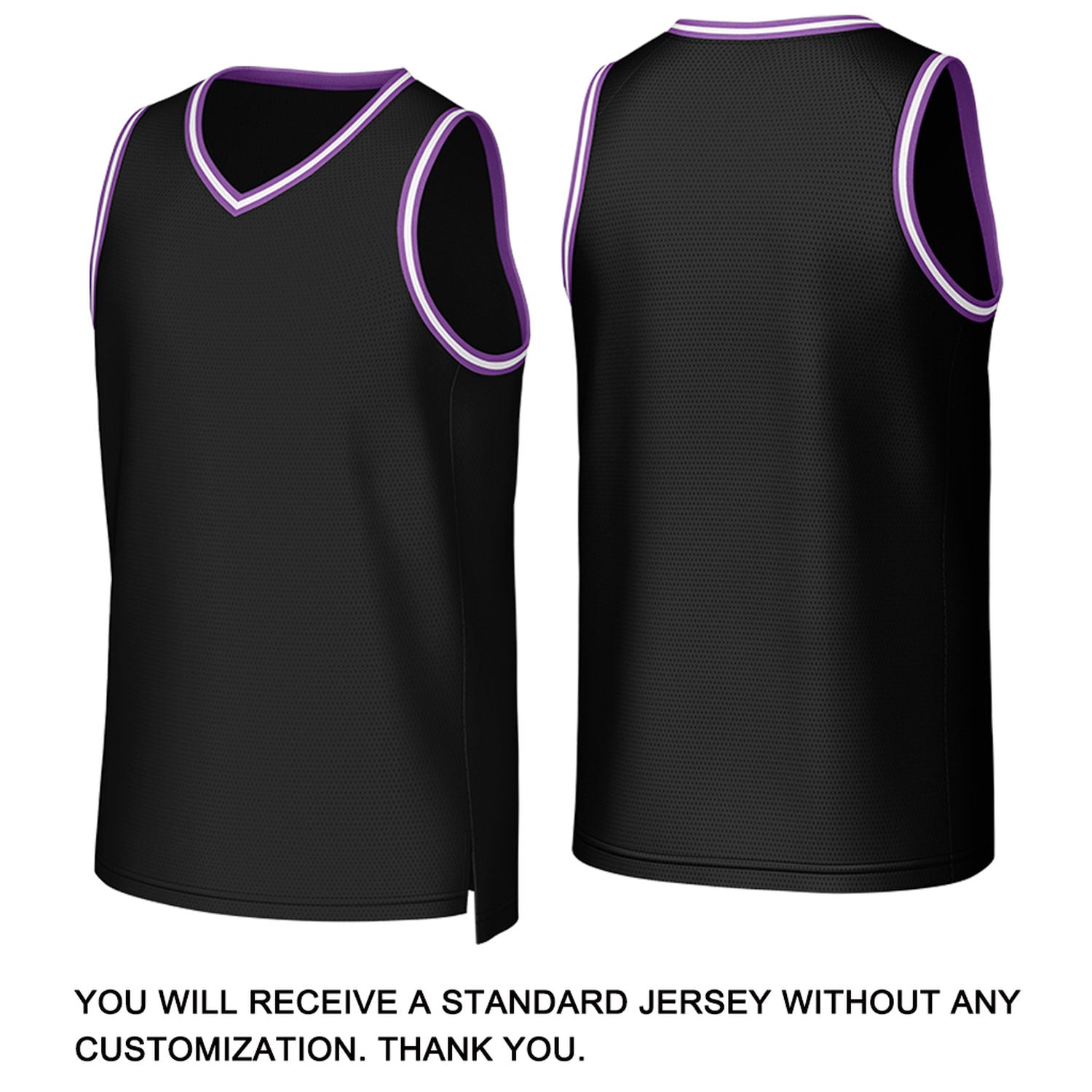 Custom Black & Purple Mesh Basketball Jersey | Personalized Team Uniform for youth & adults