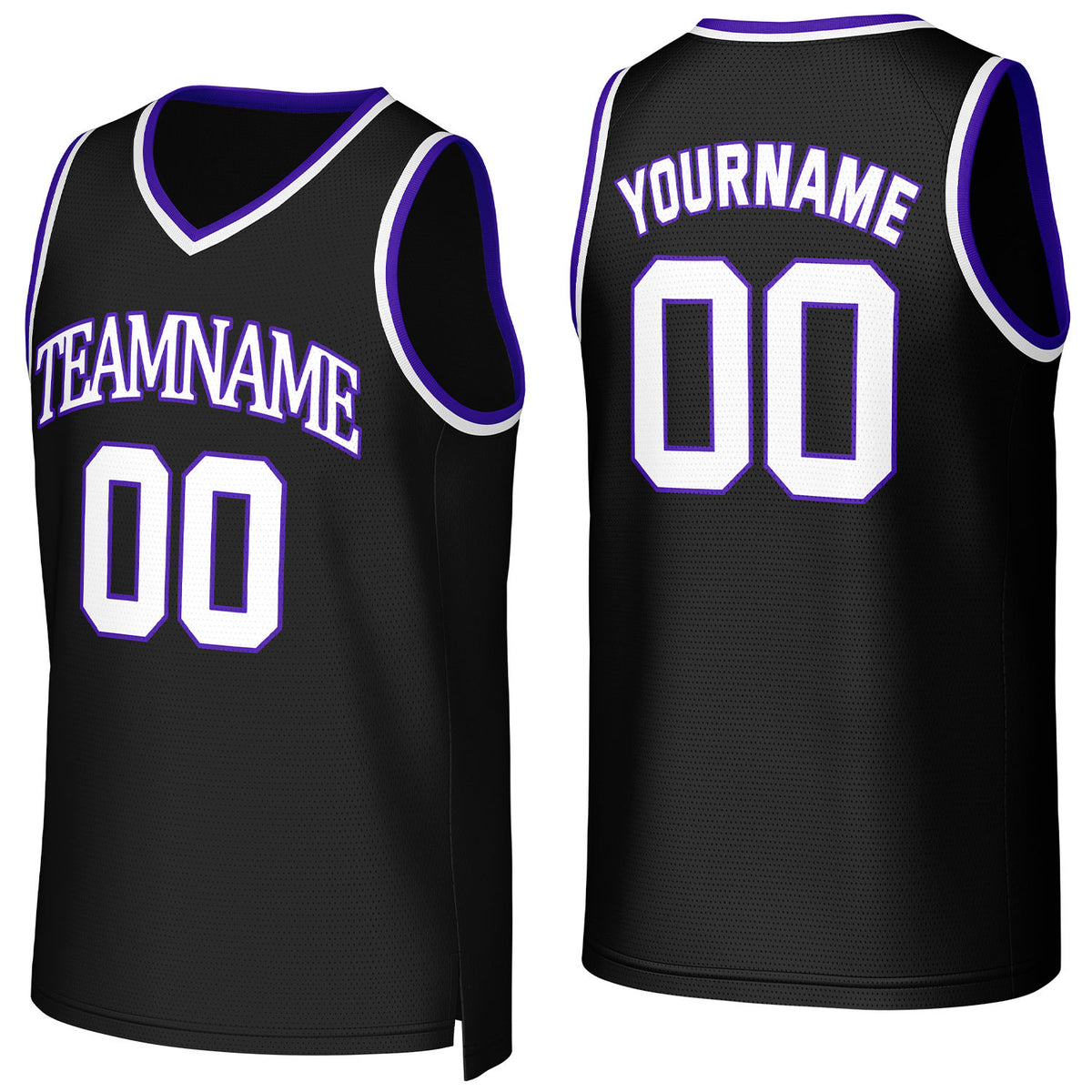 Custom black basketball jersey with logo, personalized name &amp; number, team uniform for men women youth game practice - Vosoli