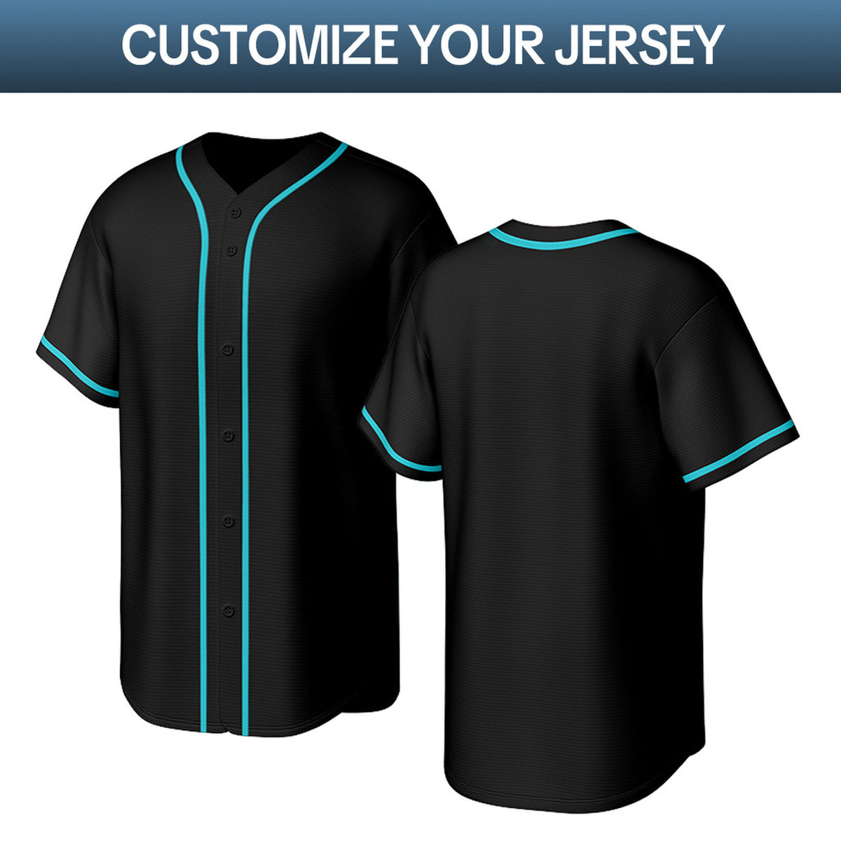 Custom Black Red & Aqua Personalized Baseball Jersey | Team Sports Uniform | Vosoli