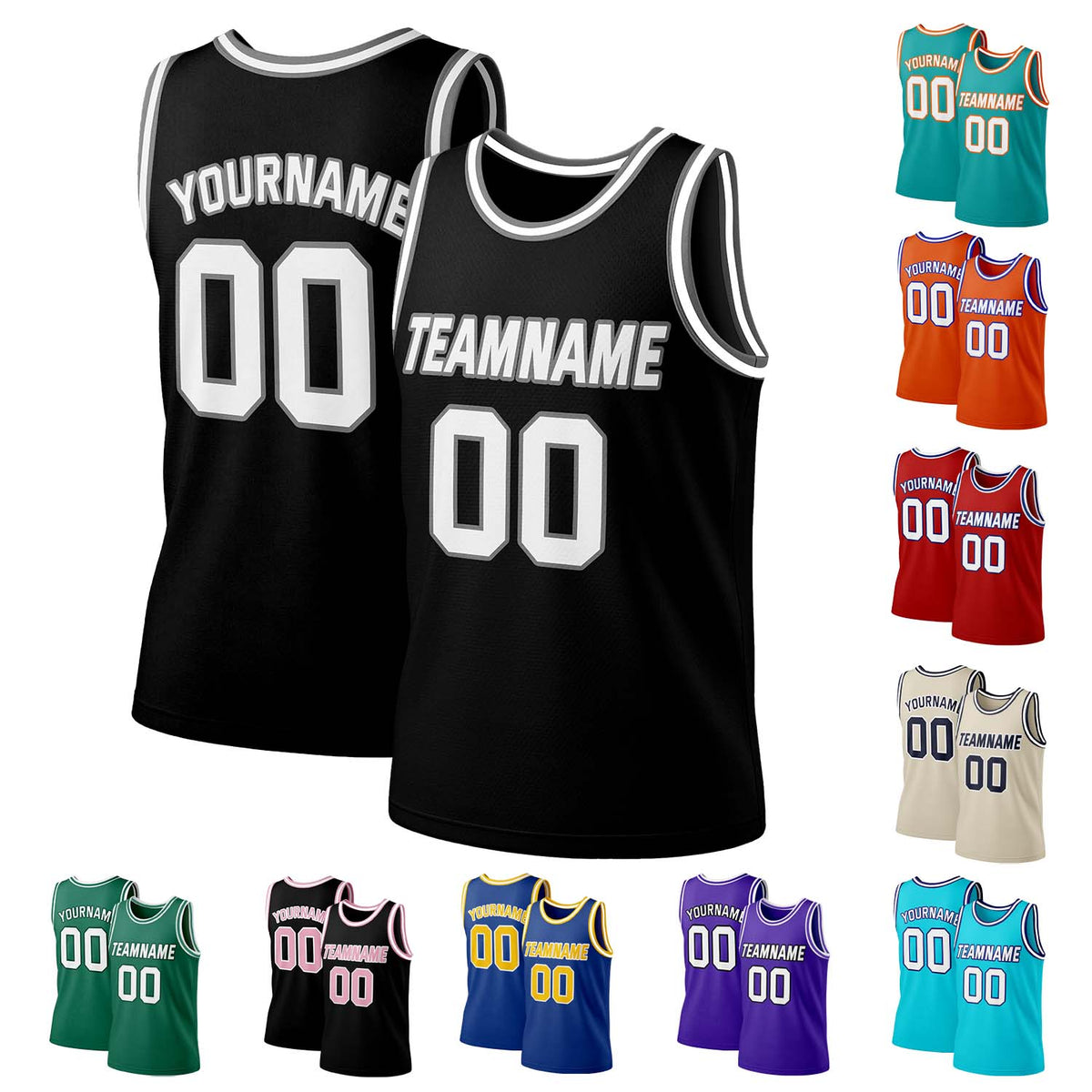 Custom Black & Silver Mesh Basketball Jersey | Personalized Team Uniform