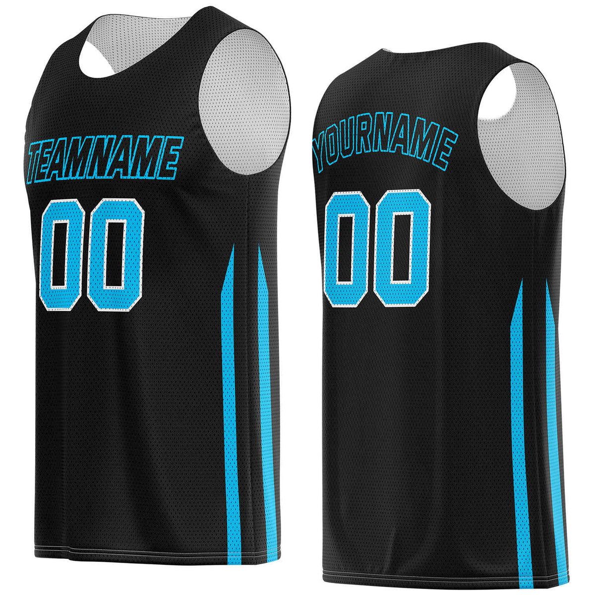 Custom Black &amp; Turquoise Basketball Jersey | Personalized Team Kit - Vosoli
