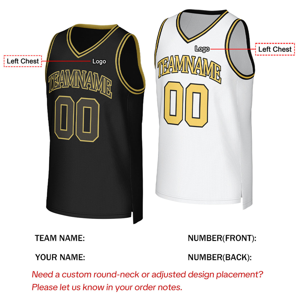 Custom Black & White Reversible Basketball Jersey | Personalized Team Uniform