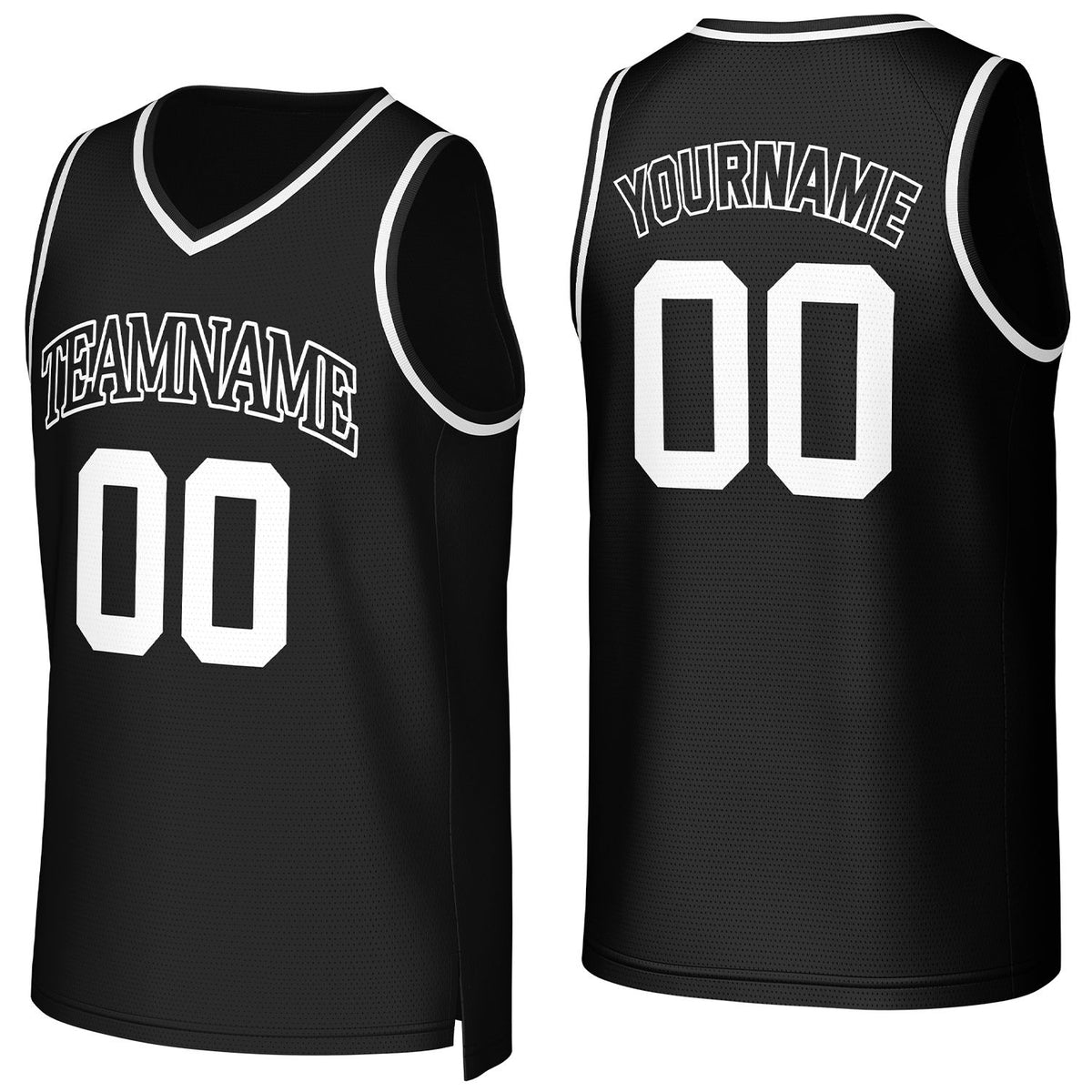 Custom black basketball jersey with logo, personalized name &amp; number, team uniform for men women youth game practice - Vosoli