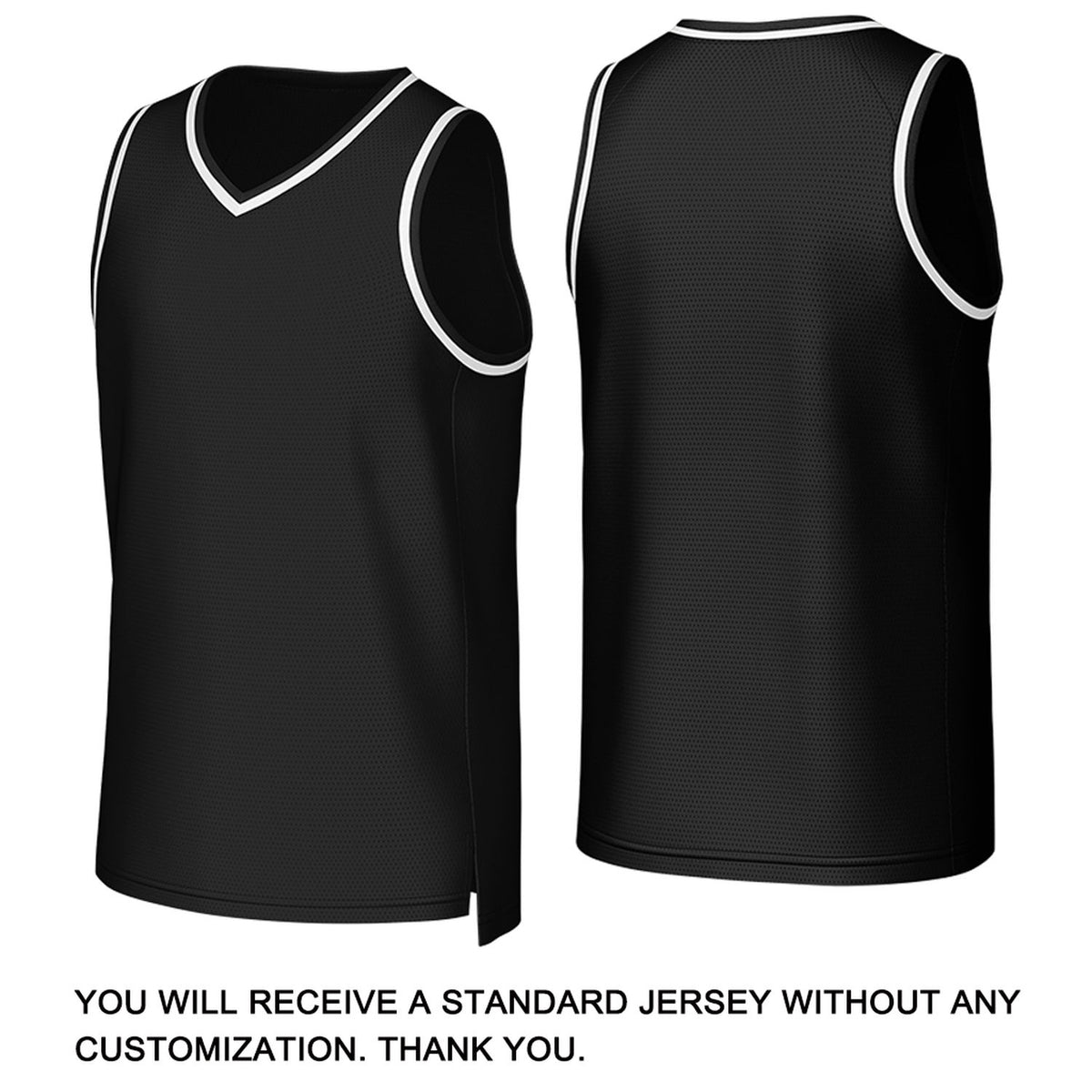 Custom Black & White Basketball Jersey | Personalized Name & Number Team Uniform