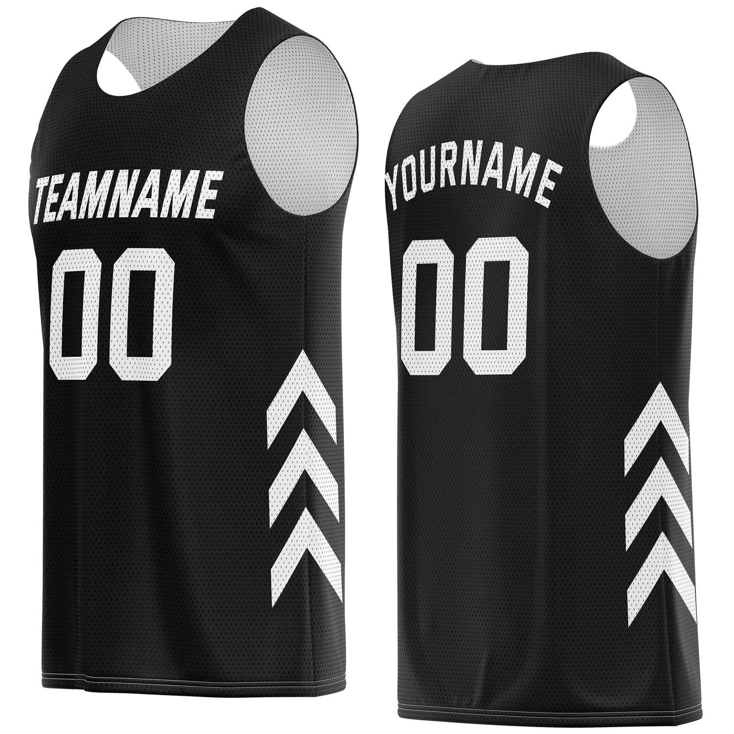 Custom Black & White Basketball Jersey | Personalized Team Kit - Vosoli