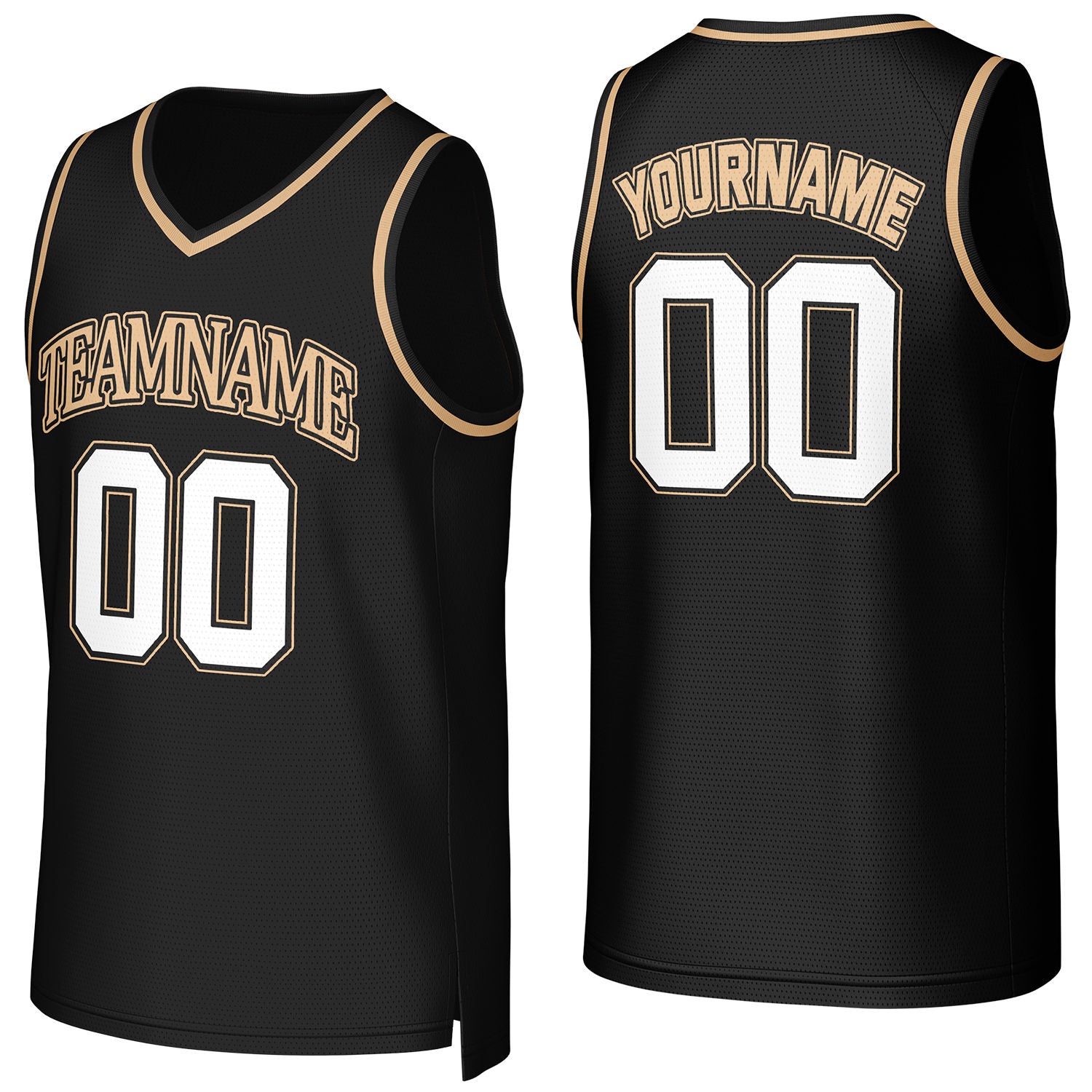 Custom black basketball jersey with logo, personalized name & number, team uniform for men women youth game practice - Vosoli