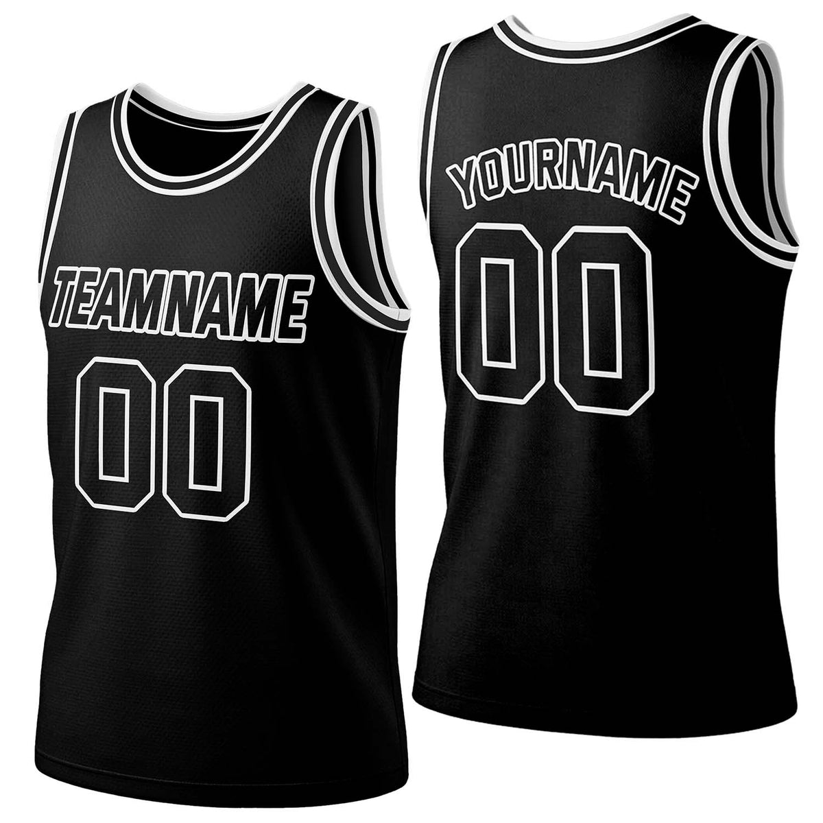 Custom black-white mesh basketball jersey with logo, personalized name &amp; number, team uniform for men women youth game practice - Vosoli