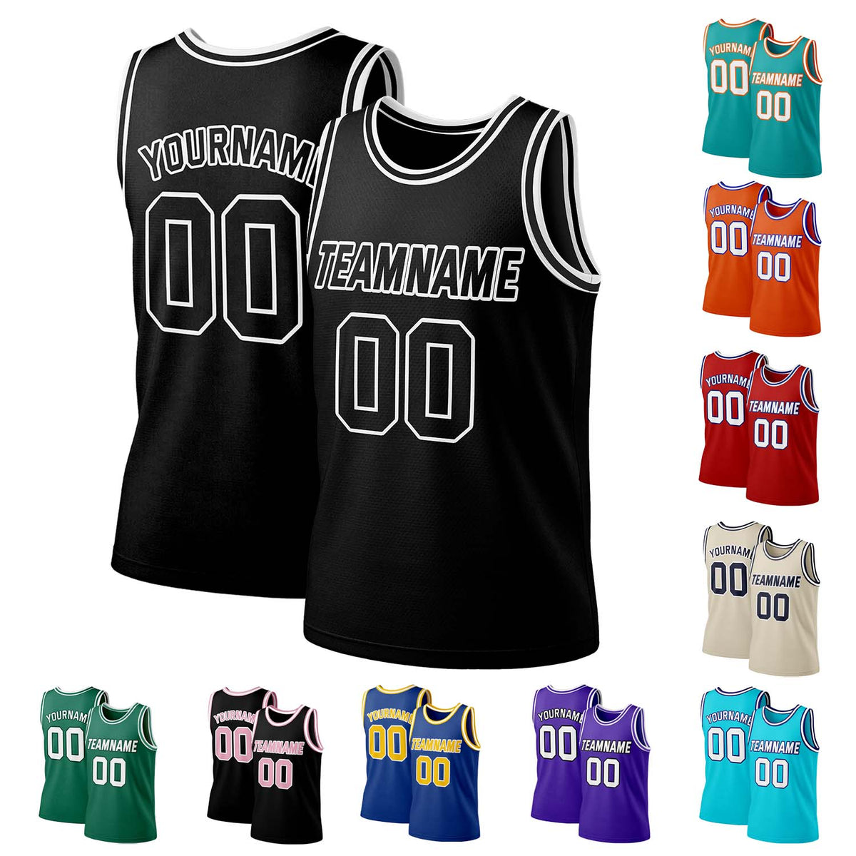 Custom Black & White Mesh Basketball Jersey | Personalized Name & Number Team Uniform