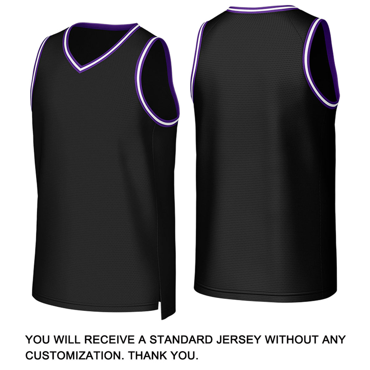 Custom Black & White Purple Mesh Basketball Jersey | Personalized Team Uniform for youth & adults