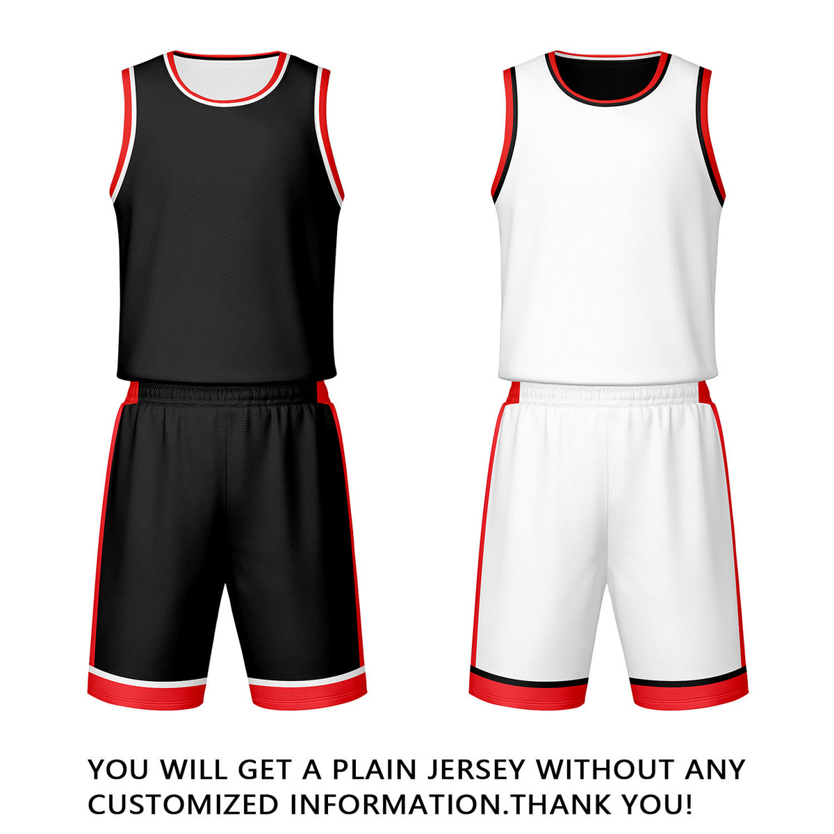 Custom Black White Reversible Basketball Jersey Set | Personalized Name Number Mesh Sports Uniform