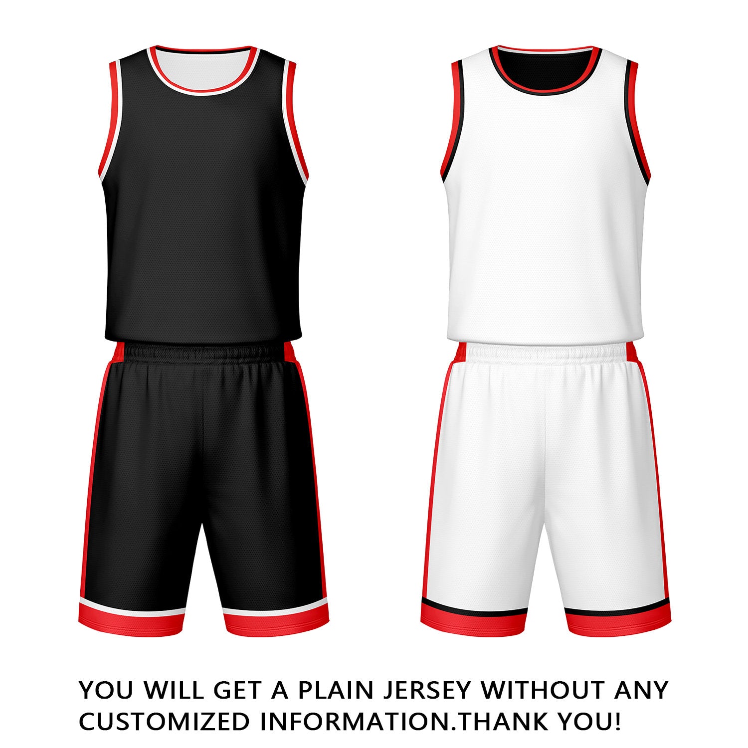 Custom Black White Reversible Basketball Jersey Set | Personalized Name Number Mesh Sports Uniform