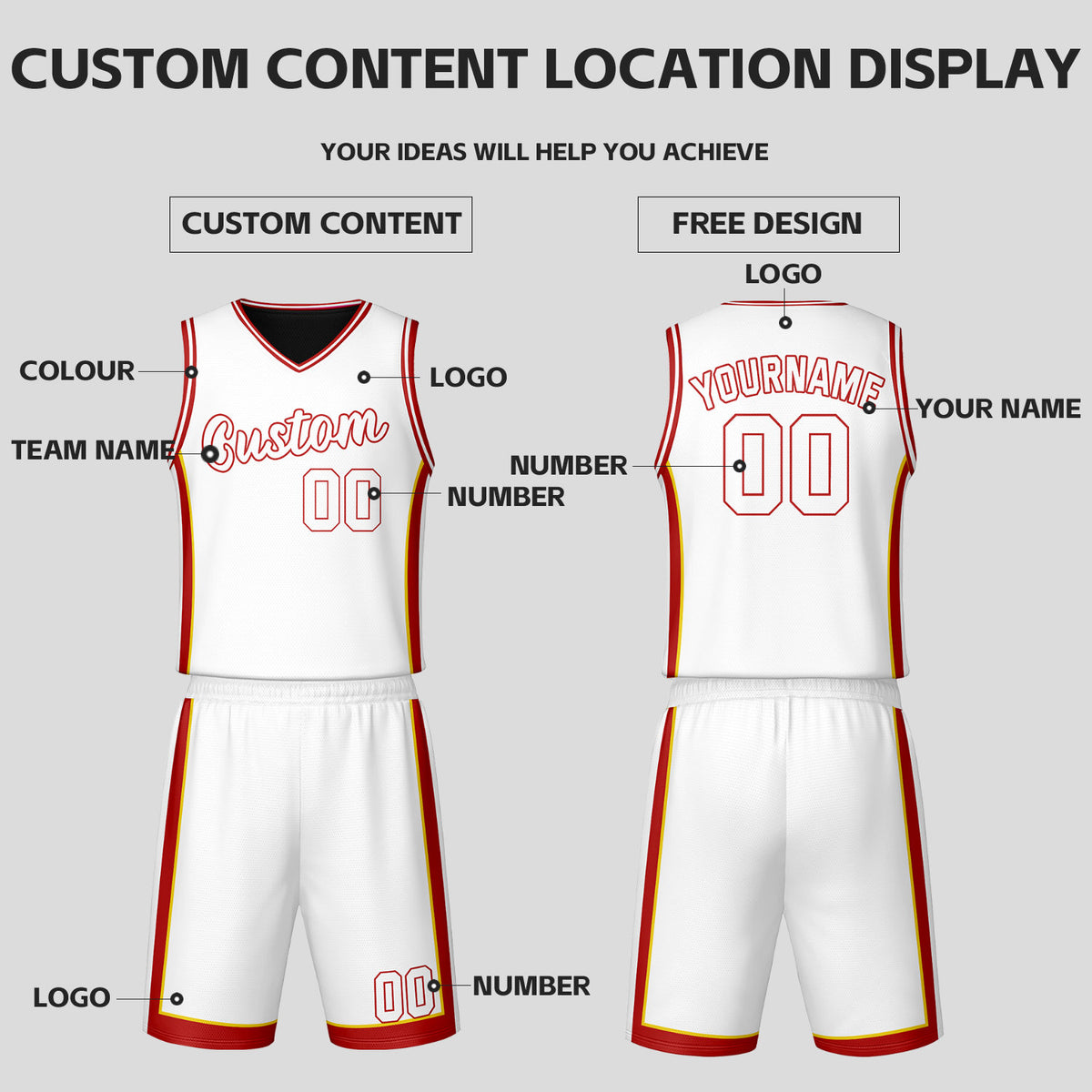 Custom Black White Reversible Basketball Jersey Set | Personalized Name Number Mesh Sports Uniform