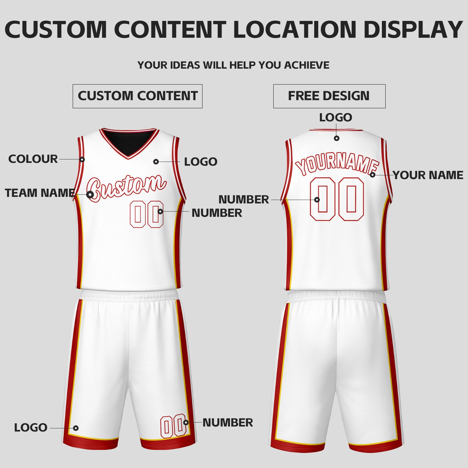 Custom Black White Reversible Basketball Jersey Set | Personalized Name Number Mesh Sports Uniform