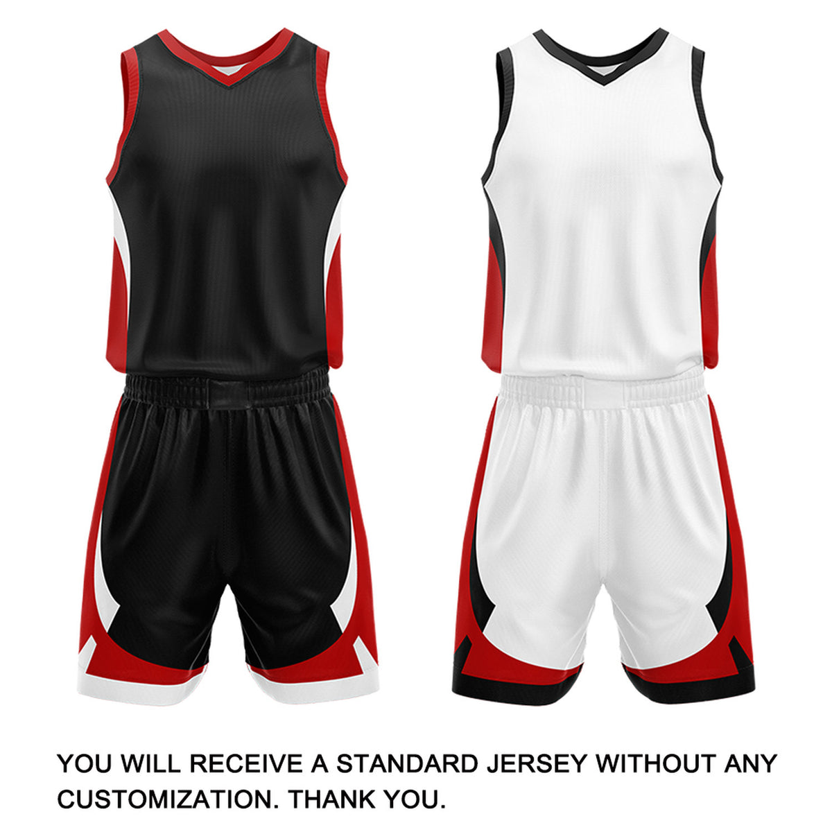 Custom Black White Reversible Basketball Jersey Set | Personalized Name Number Mesh Sports Uniform