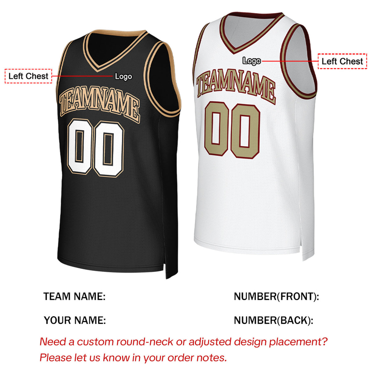 Custom Black & White Reversible Basketball Jersey | Personalized Team Uniform