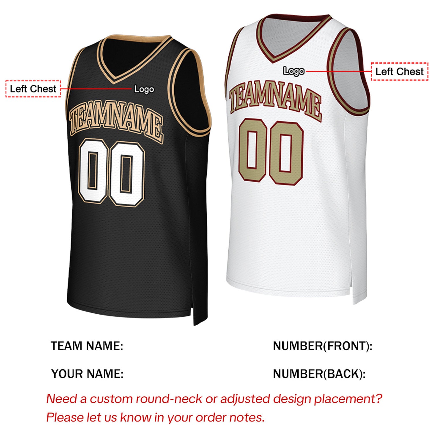 Custom Black & White Reversible Basketball Jersey | Personalized Team Uniform