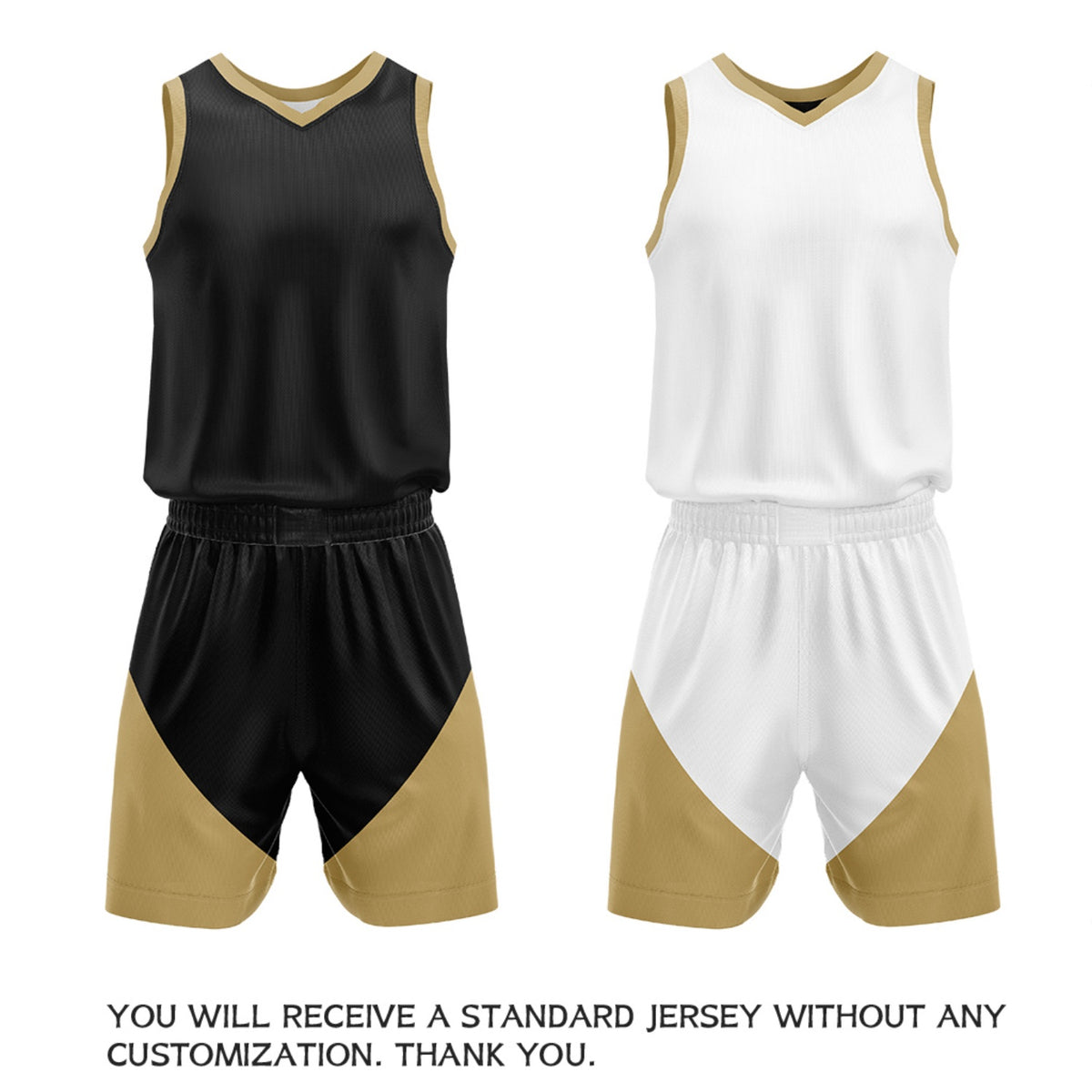 Custom Black & White Reversible Basketball Uniform Set | Personalized Name Number Sports Jersey Shorts Kit