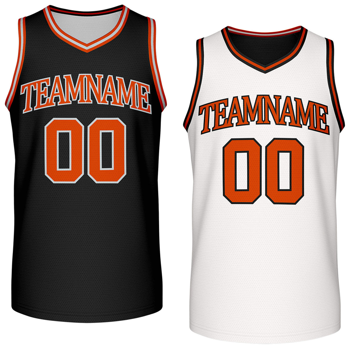Custom reversible retro black &amp; white basketball jersey, personalized team name &amp; number, 2-in-1 sleeveless uniform for men women youth adult game practice - Vosoli