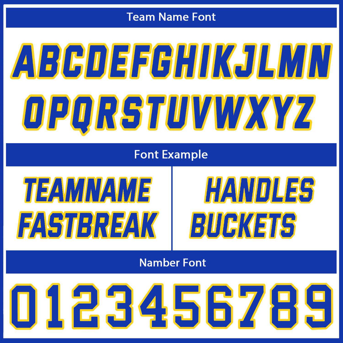 Custom Blue, Gold & White Reversible Basketball Jersey | Personalized Team Name & Number - Vosoli