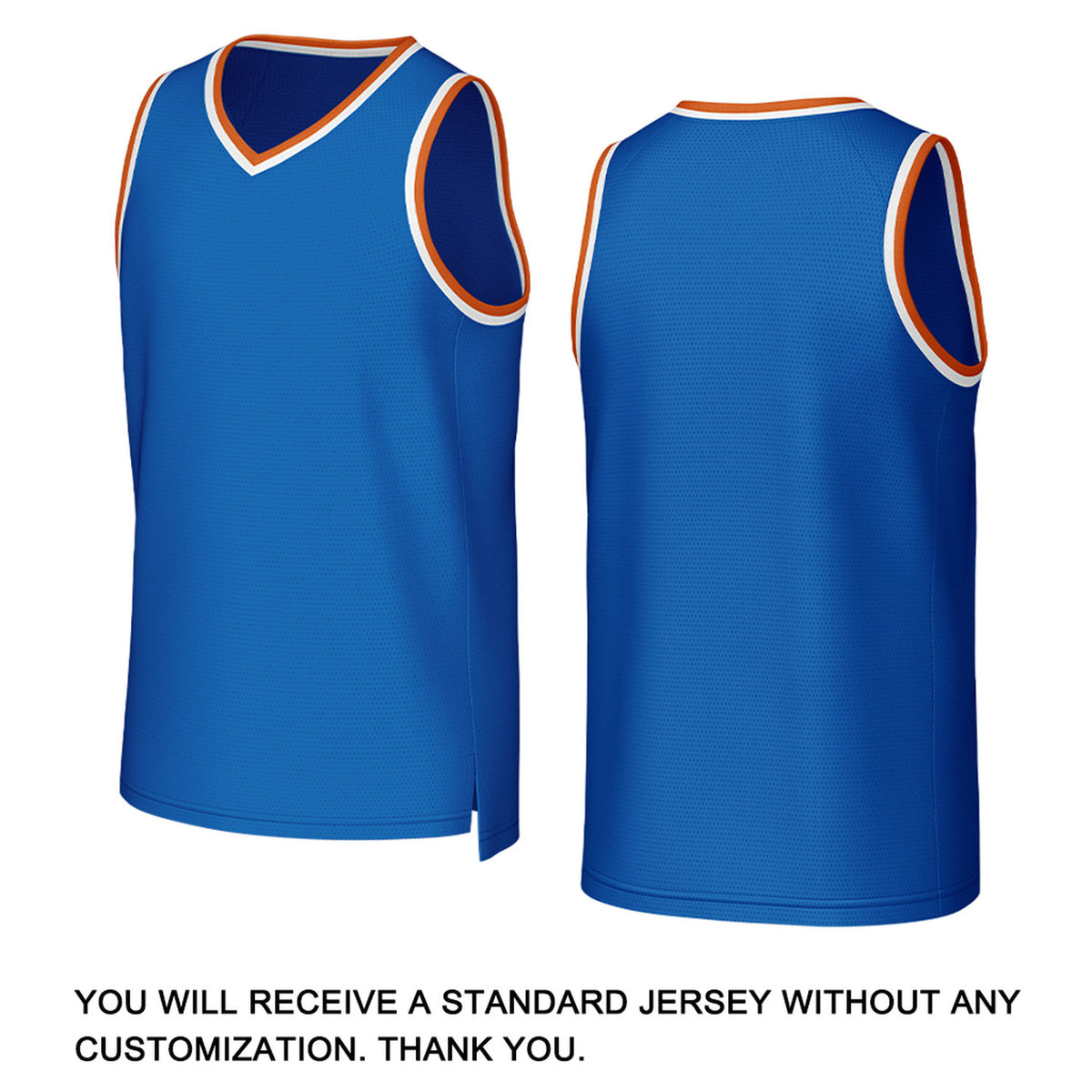 Custom Blue Orange Stitched Basketball Jersey | Personalized Name Number Logo Mesh Sports Jersey