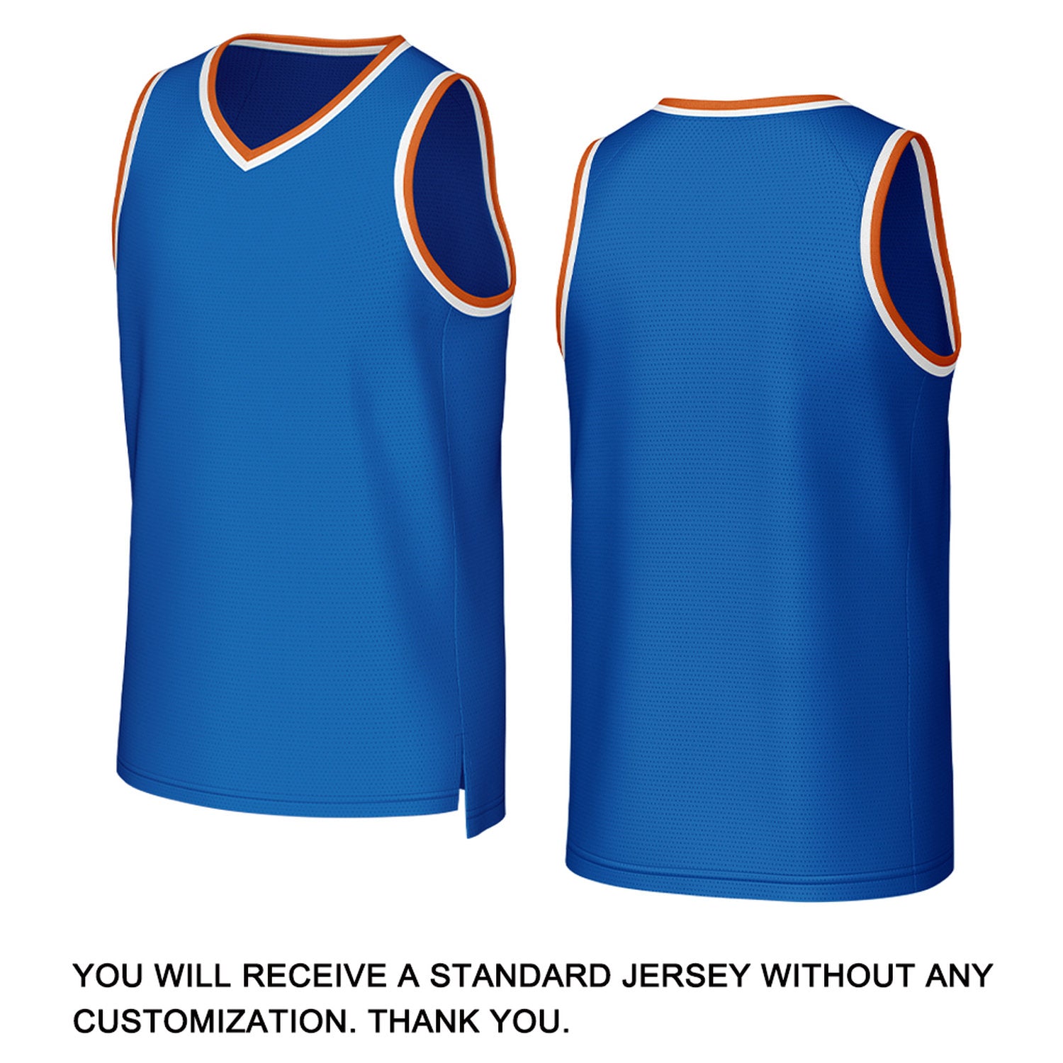Custom Blue Orange Stitched Basketball Jersey | Personalized Name Number Logo Mesh Sports Jersey