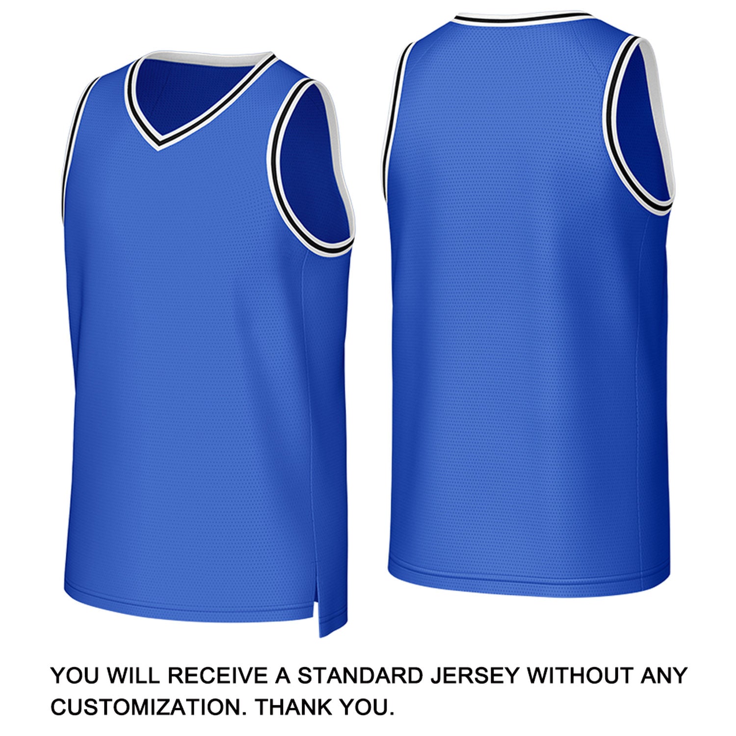 Custom Blue & White Basketball Jersey | Personalized Name & Number Team Uniform