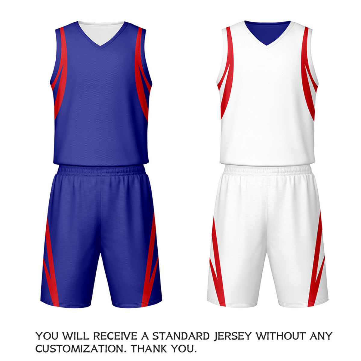 Custom Blue White Reversible Basketball Jersey Set | Personalized Name Number Mesh Sports Uniform