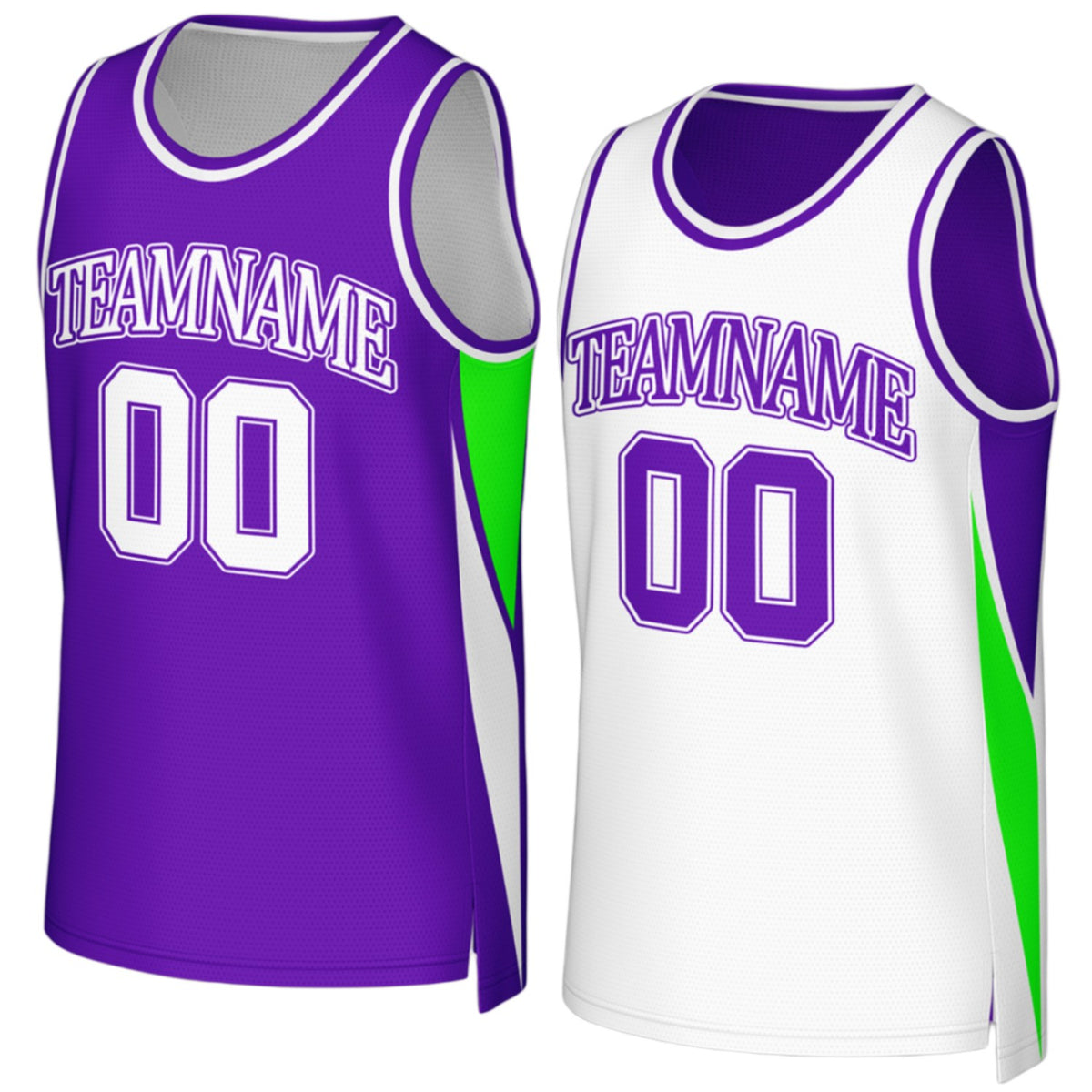 Custom boys basketball jerseys reversible purple‑white jersey by Vosoli, personalized team name, number & logo on both sides, breathable mesh 2‑in‑1 for boys, high school and AAU teams