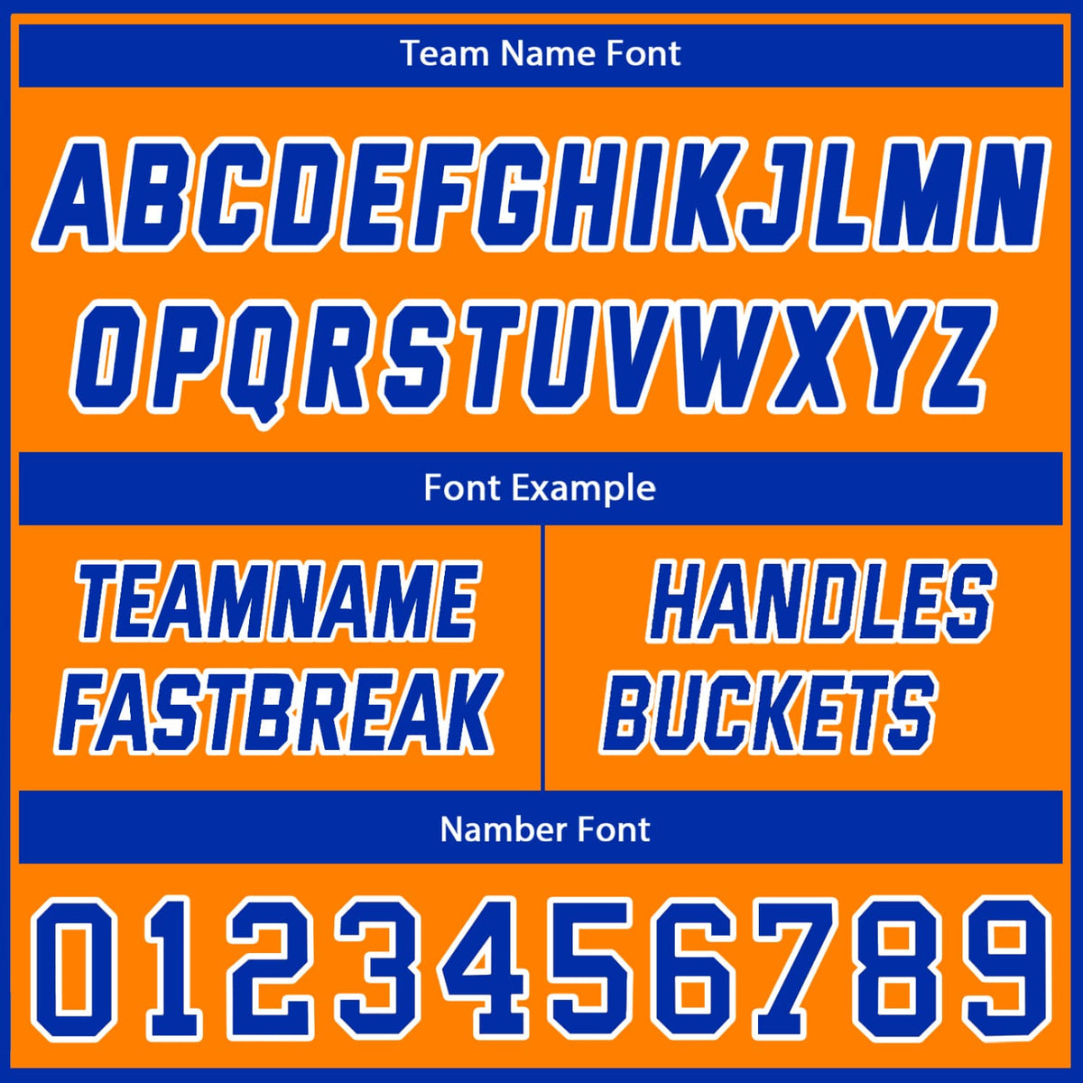 Custom Bright Orange & Royal Blue Basketball Jersey + Shorts Set - Personalized Team Name, Number | Vosoli