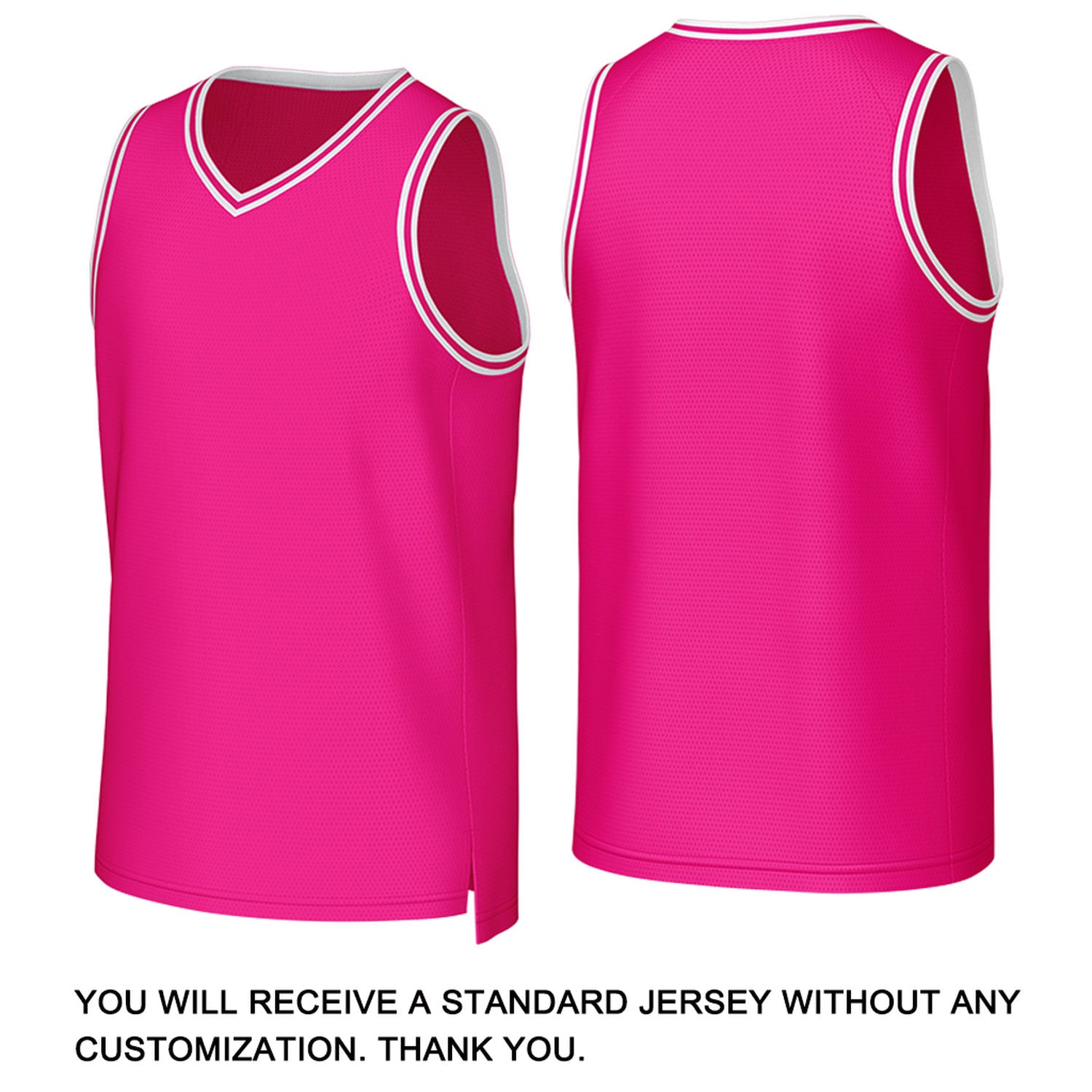Custom Bright Pink & White Mesh Basketball Jersey | Personalized Team Uniform for youth & adults