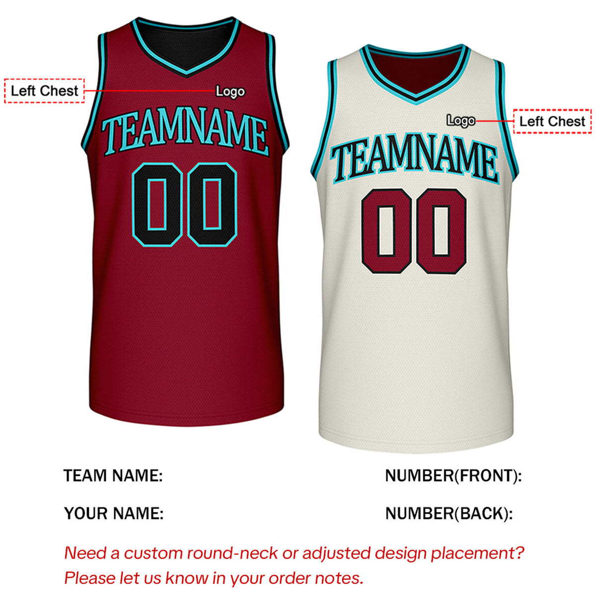 Custom Retro Burgundy & Cream Reversible Basketball Jersey | Personalized Team Jersey | Vosoli
