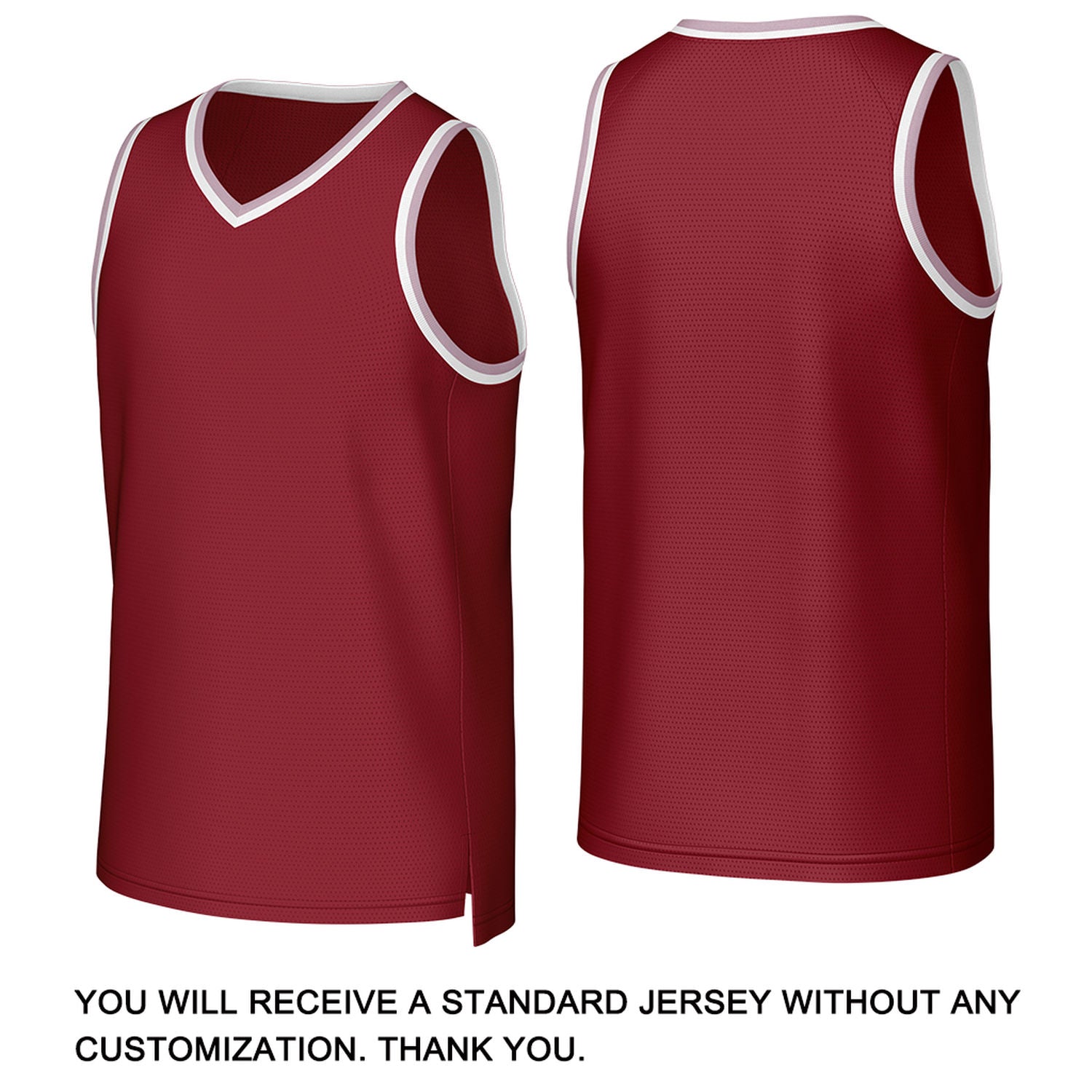 Custom Burgundy & Pale Pink Basketball Jersey | Personalized Name & Number Team Uniform