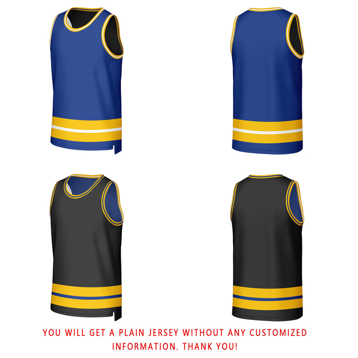 Custom Blue & Black Reversible Basketball Jersey | Personalized Team Jerseys for Adult & Youth