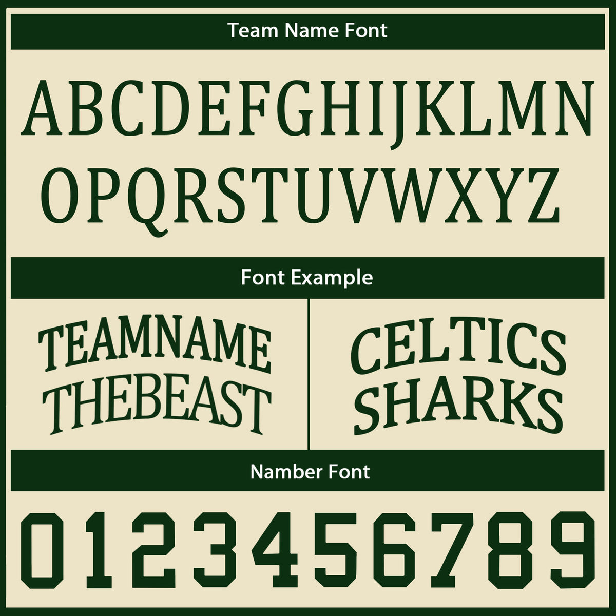 Custom Cream & Dark Green Basketball Jersey | Personalized Name & Number Team Uniform