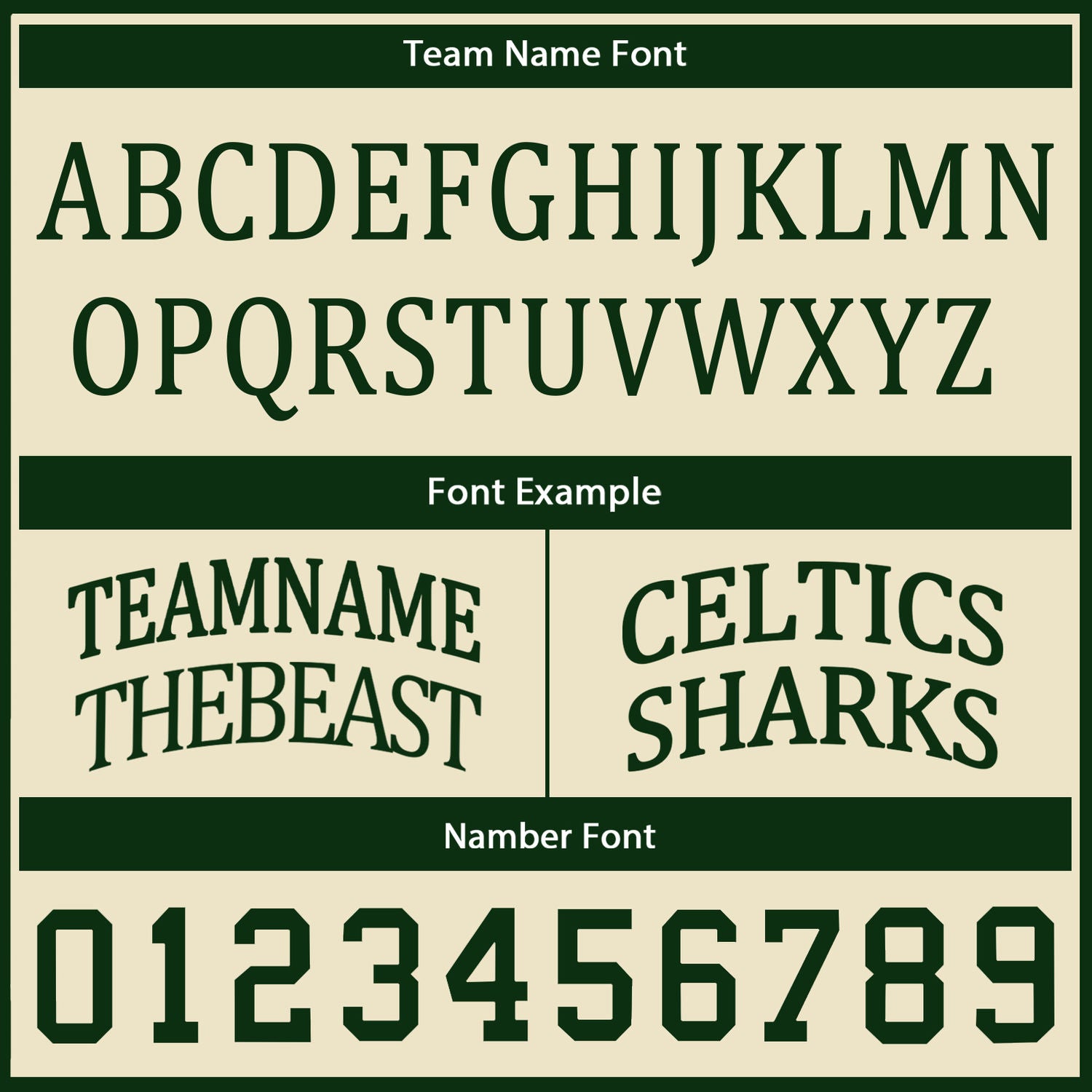 Custom Cream & Dark Green Basketball Jersey | Personalized Name & Number Team Uniform