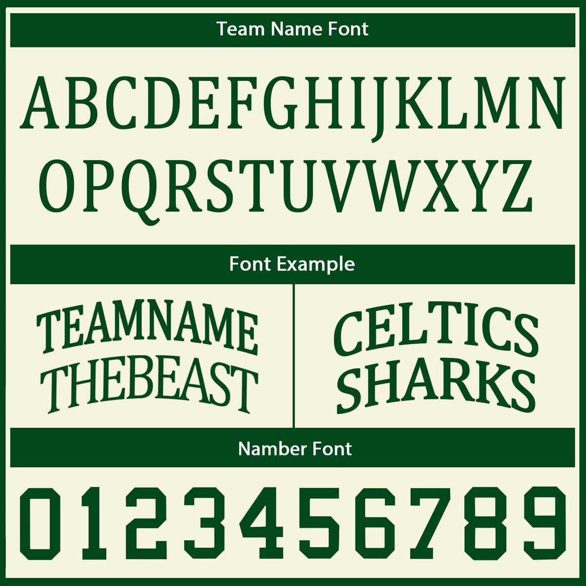 Custom Cream & Dark Green Reversible Basketball Uniform Set | Personalized Team Name & Number - Vosoli