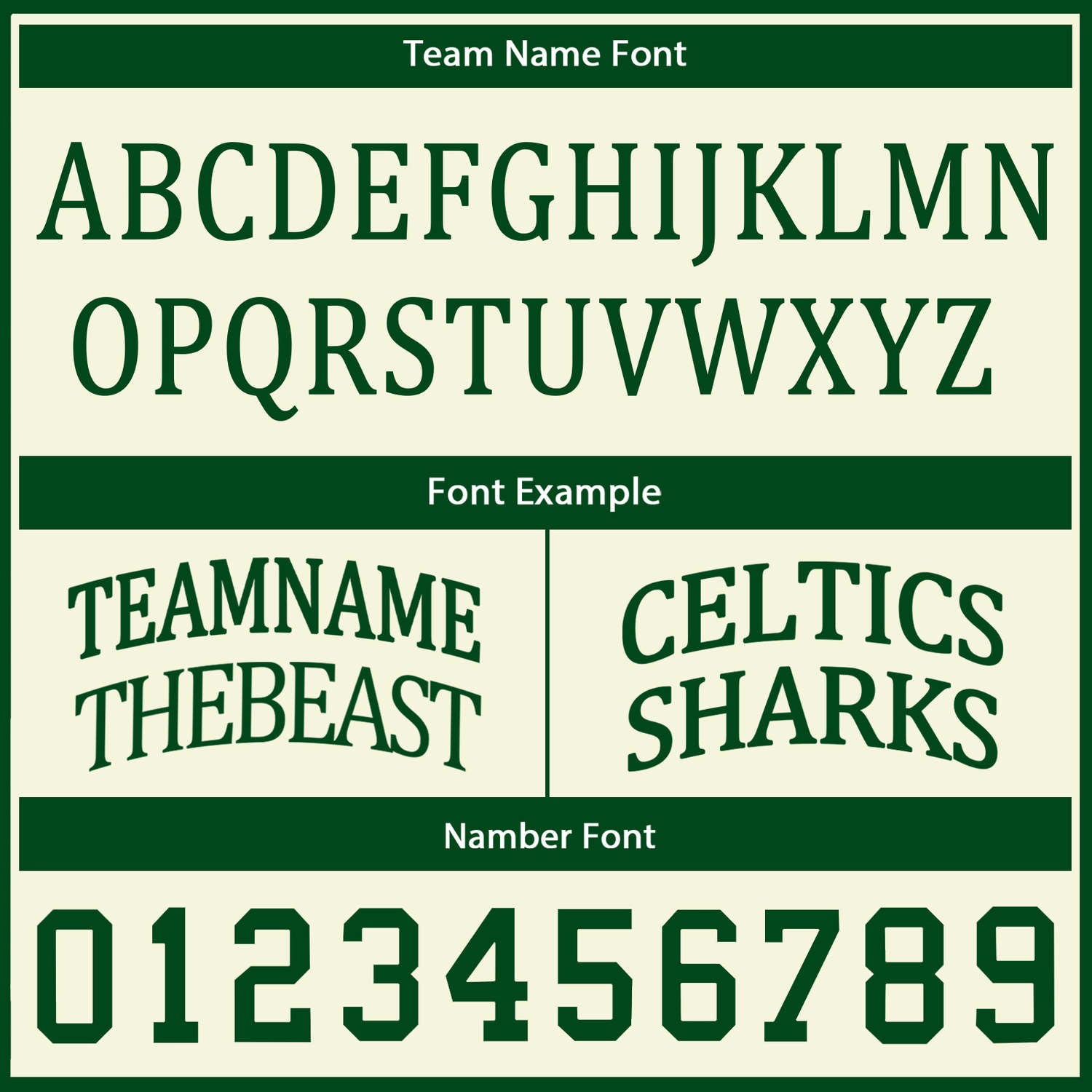 Custom Cream & Dark Green Reversible Basketball Uniform Set | Personalized Team Name & Number - Vosoli
