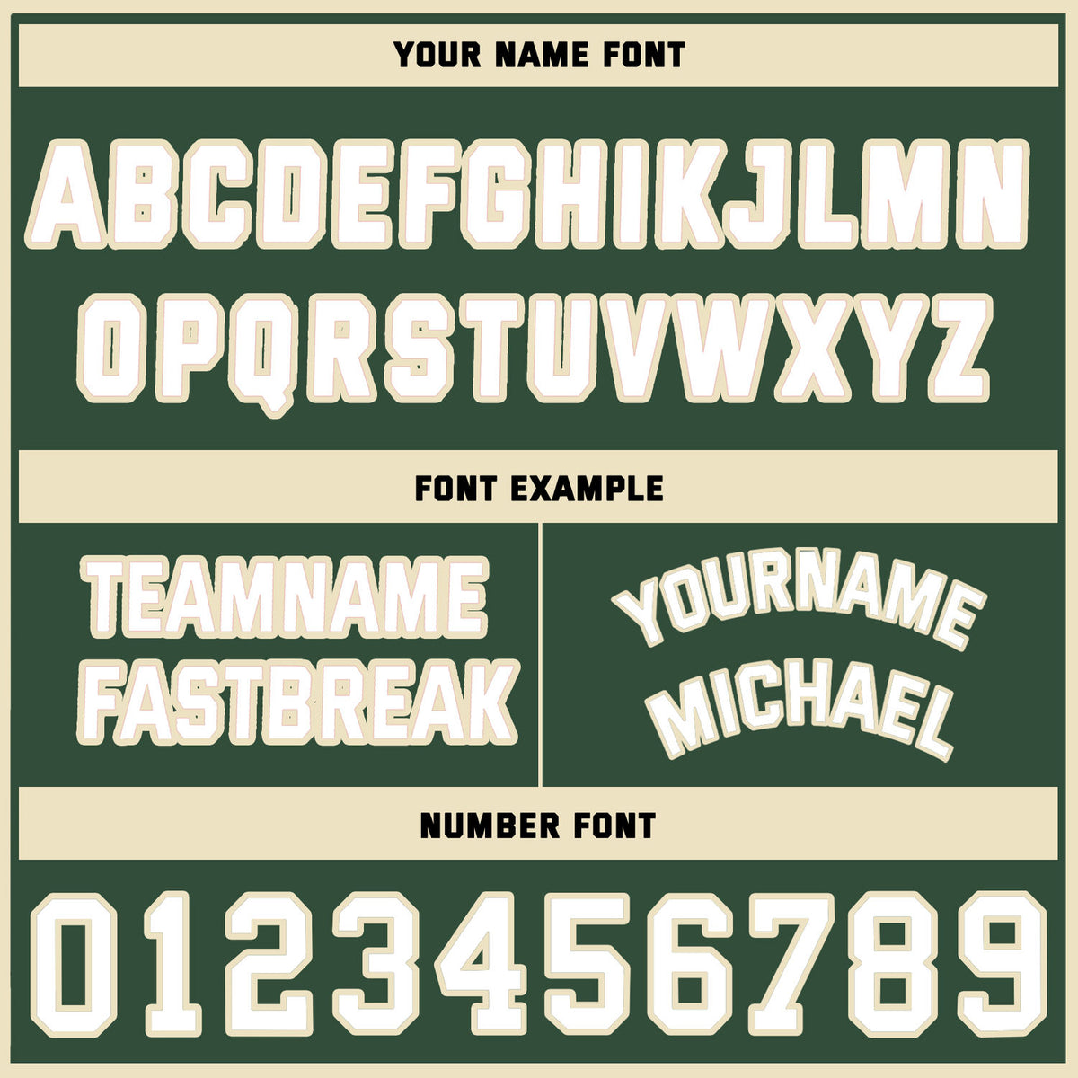 Custom Cream & Dark Green Reversible Basketball Jersey Shorts Set | Personalized Full Team Uniform